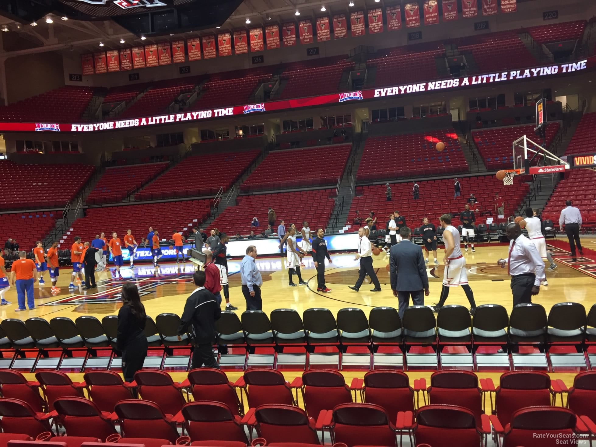 section 123, row 7 seat view - united supermarkets arena