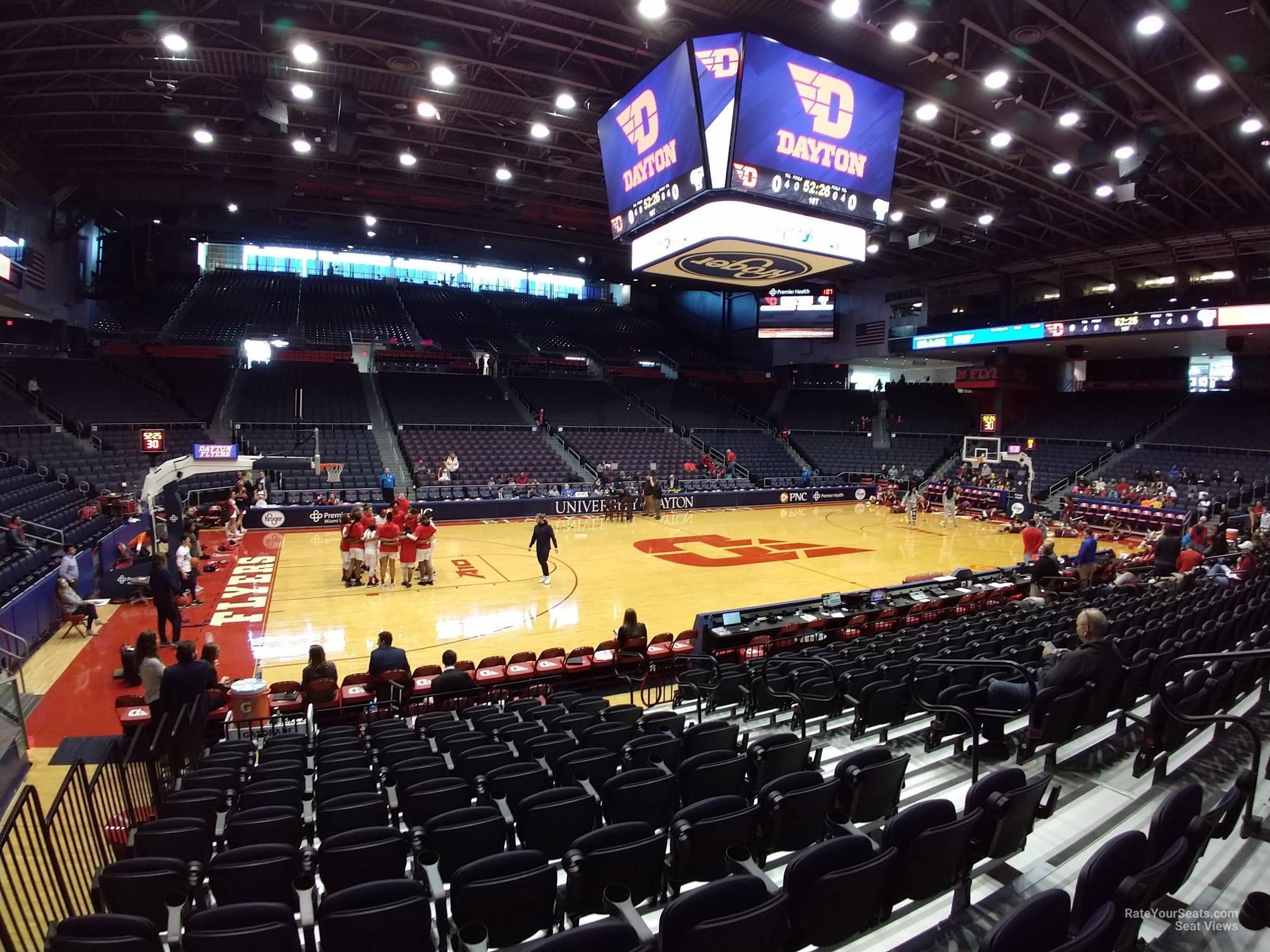 section 106, row j seat view  - university of dayton arena