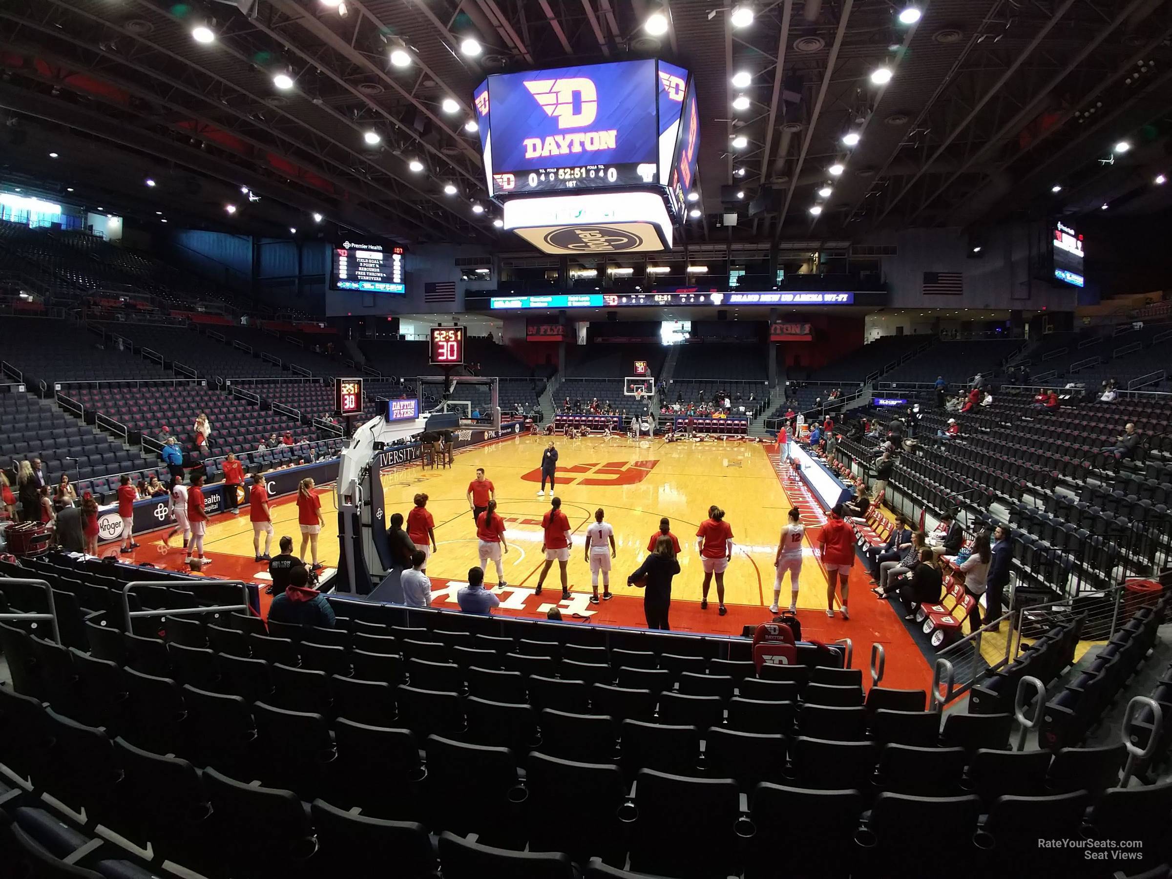 section 108, row j seat view  - university of dayton arena