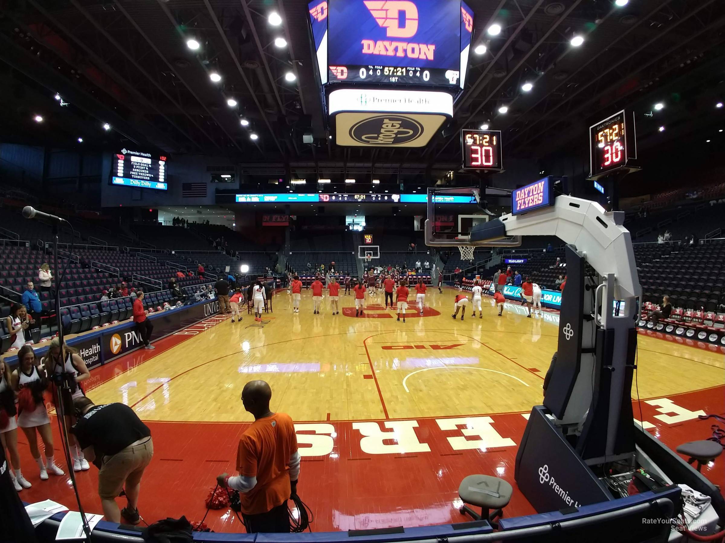 section 109, row c seat view  - university of dayton arena