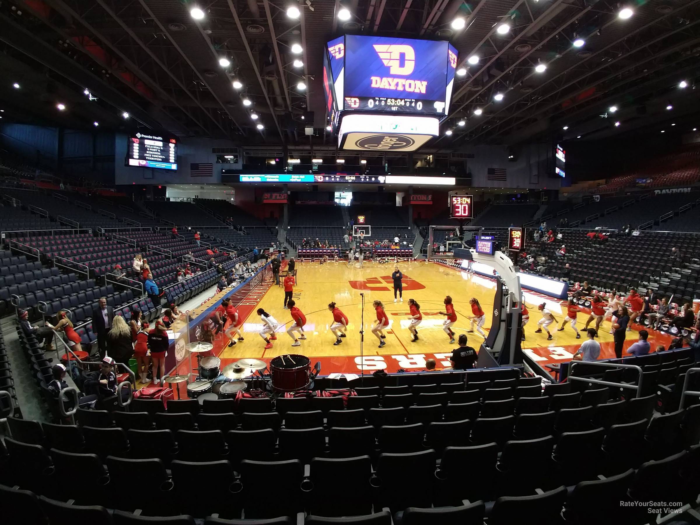 section 109, row j seat view  - university of dayton arena