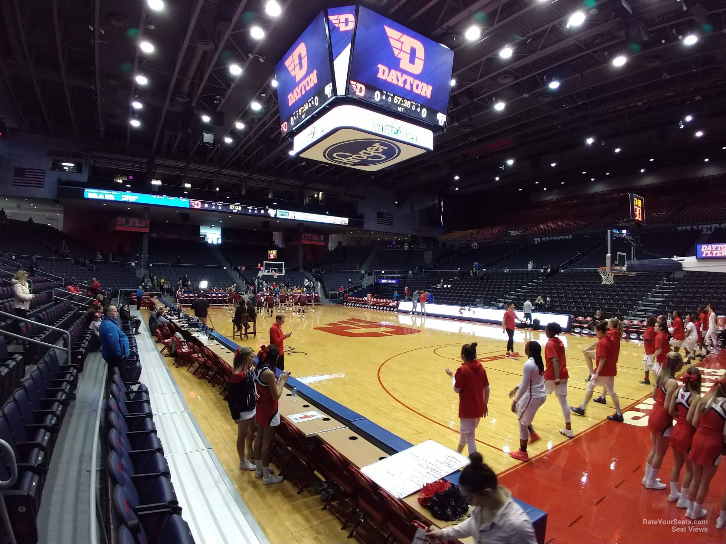 section 110, row c seat view  - university of dayton arena