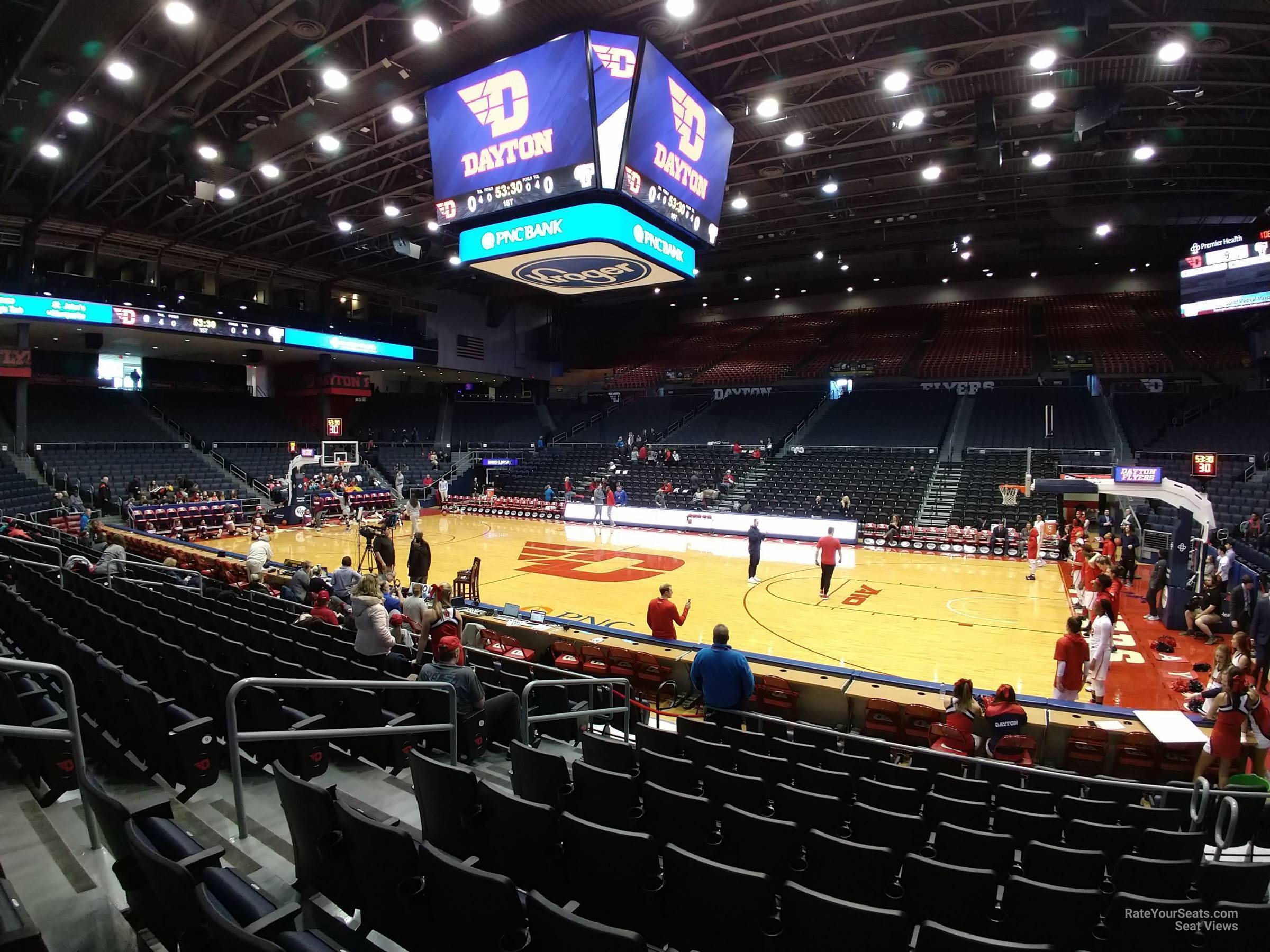 section 111, row j seat view  - university of dayton arena