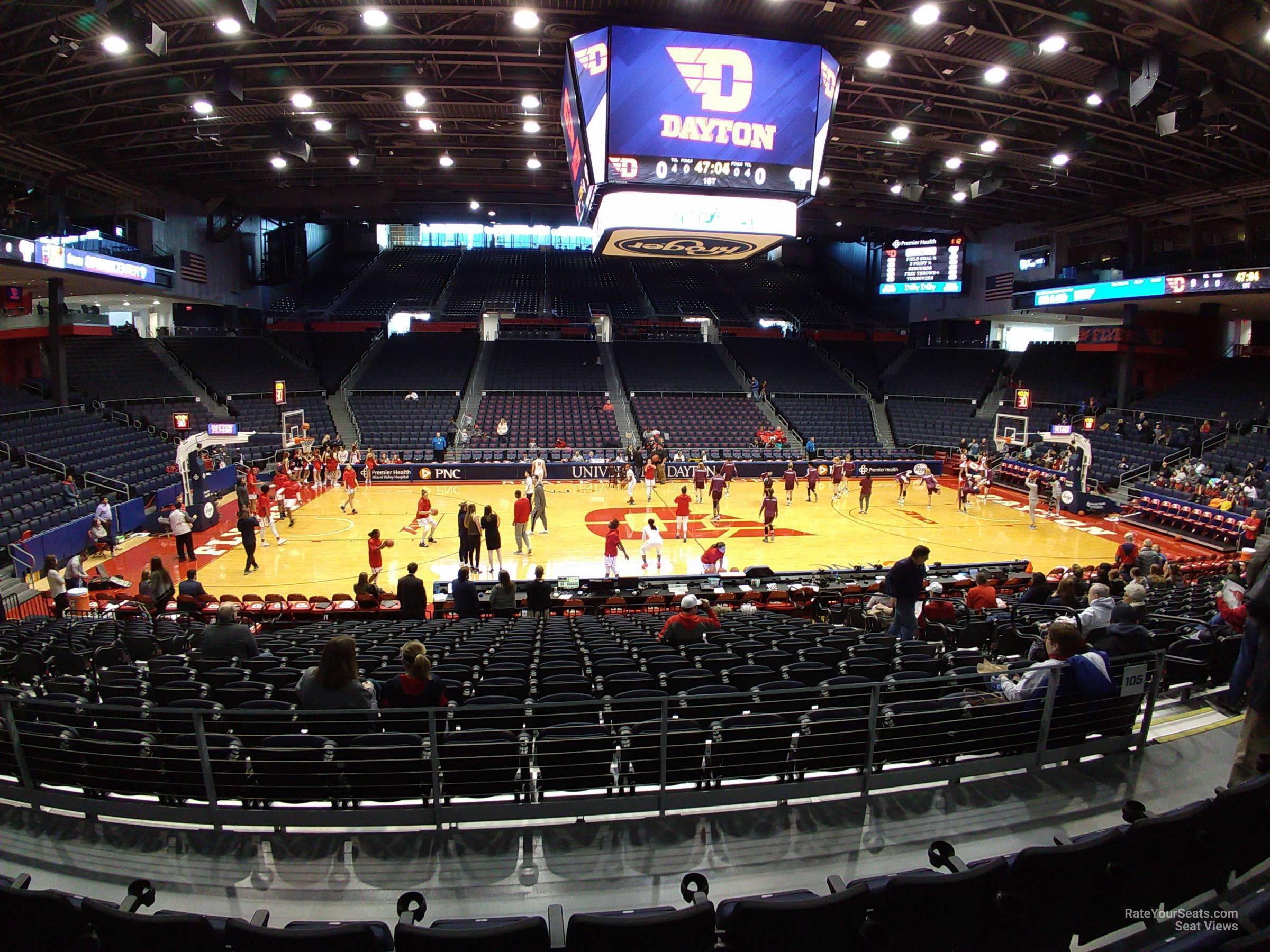 section 207, row d seat view  - university of dayton arena