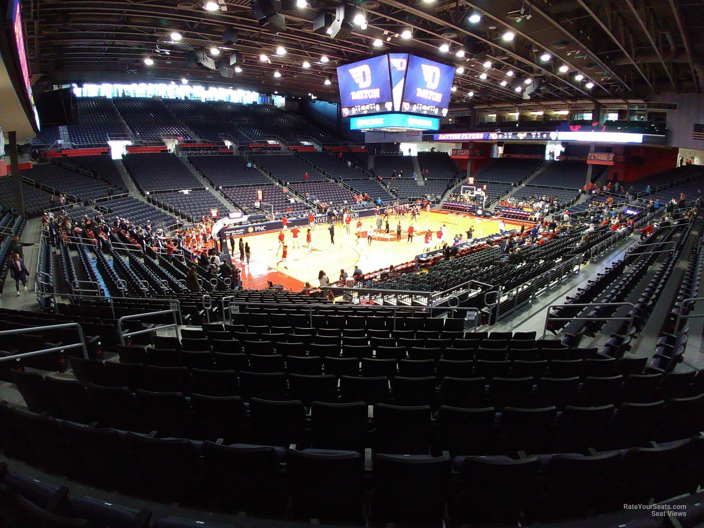 section 210, row j seat view  - university of dayton arena