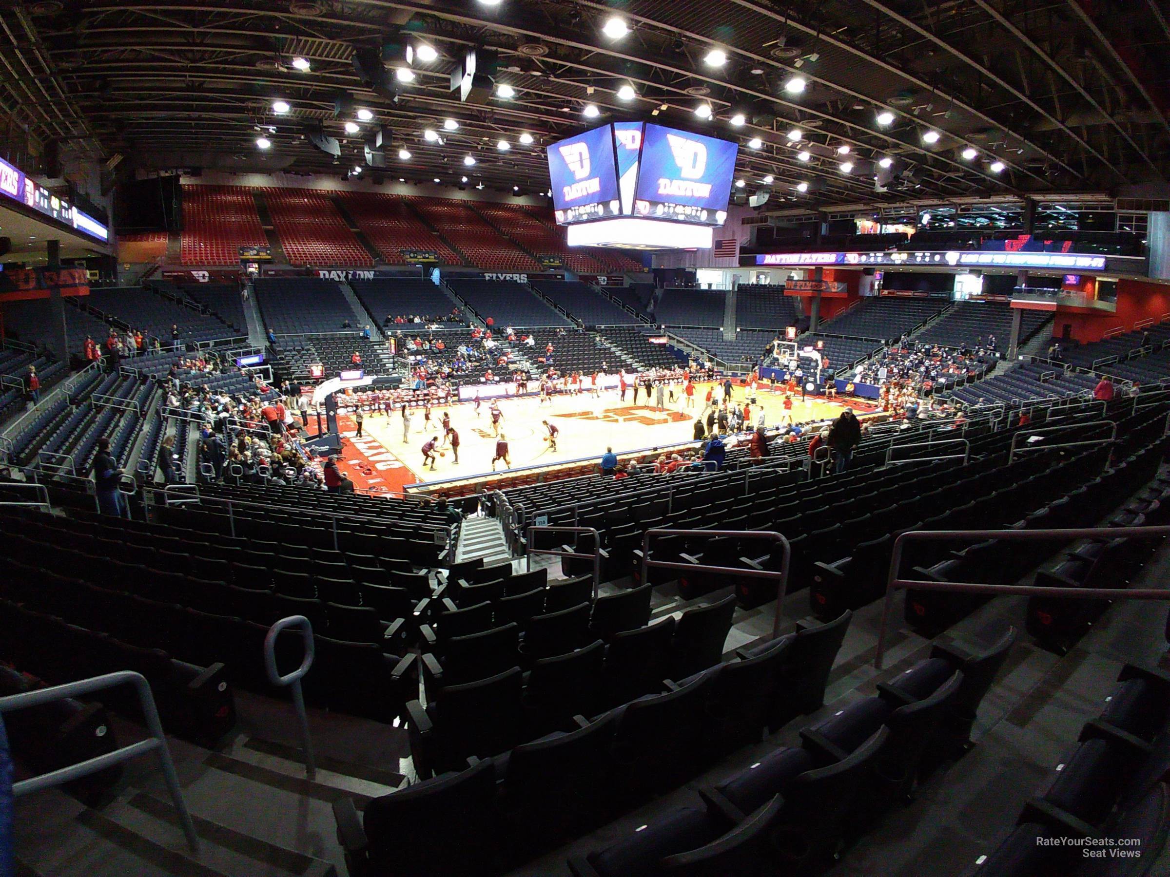 section 221, row j seat view  - university of dayton arena