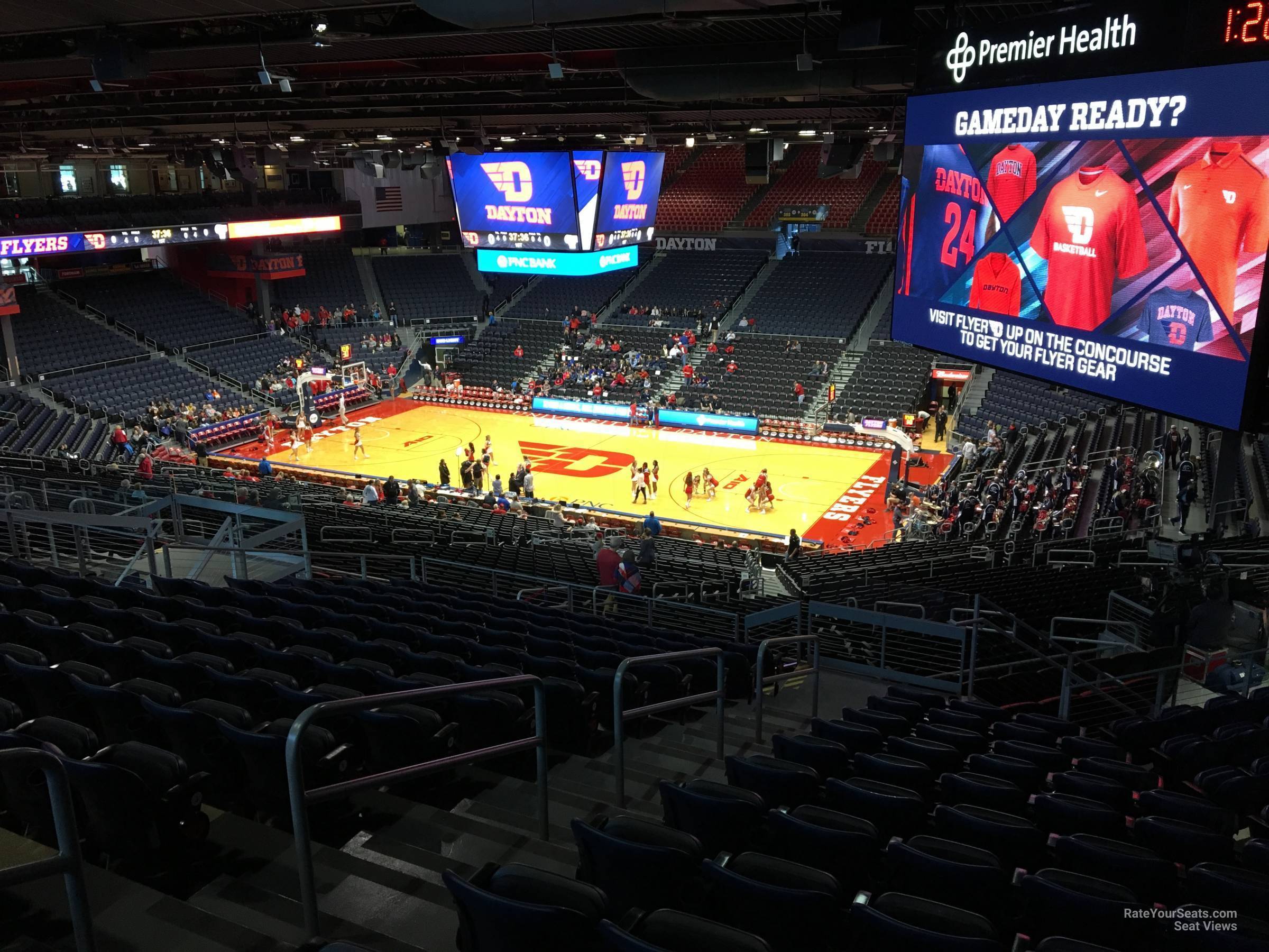 section 308, row n seat view  - university of dayton arena