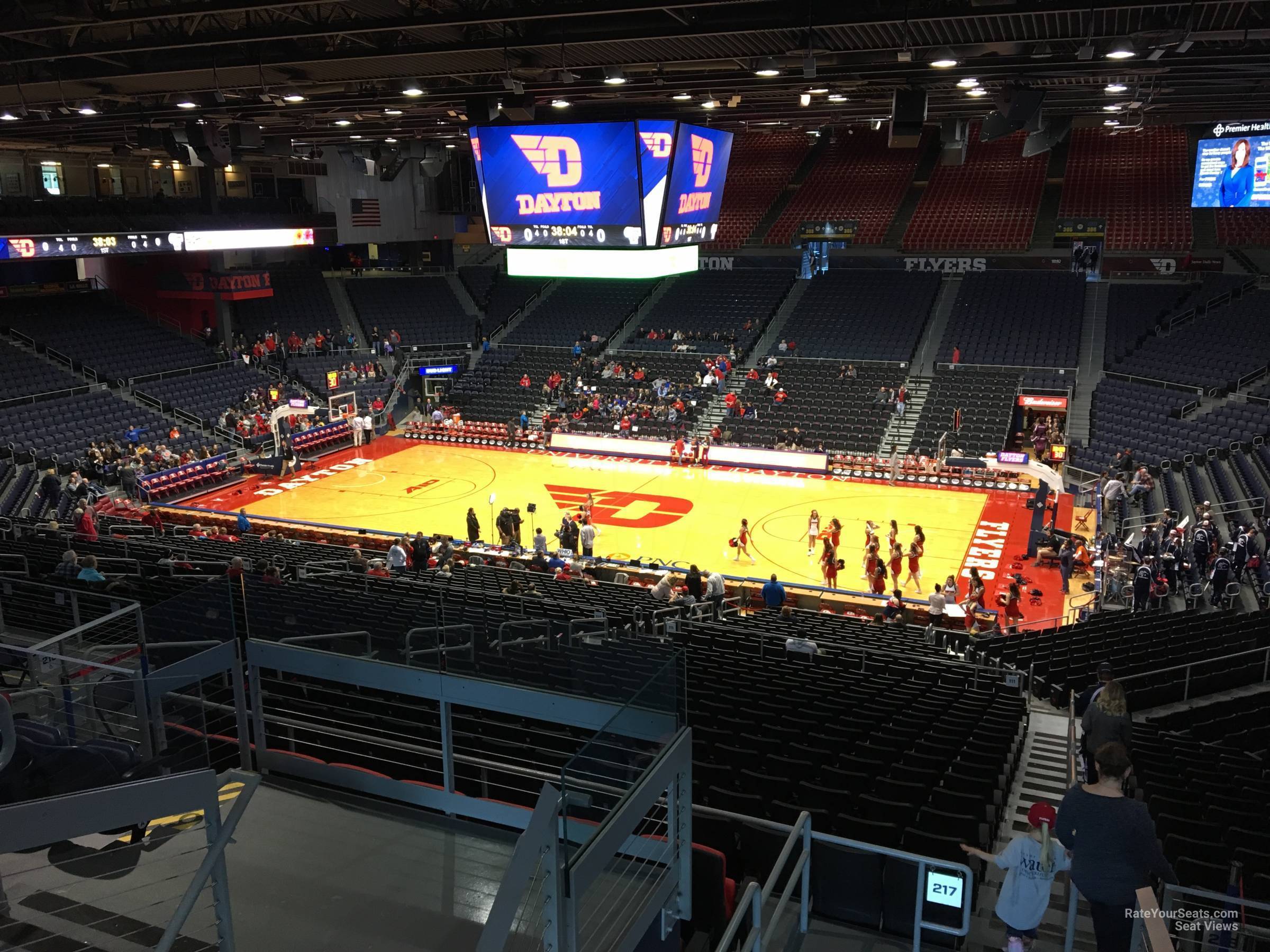 section 309, row e seat view  - university of dayton arena