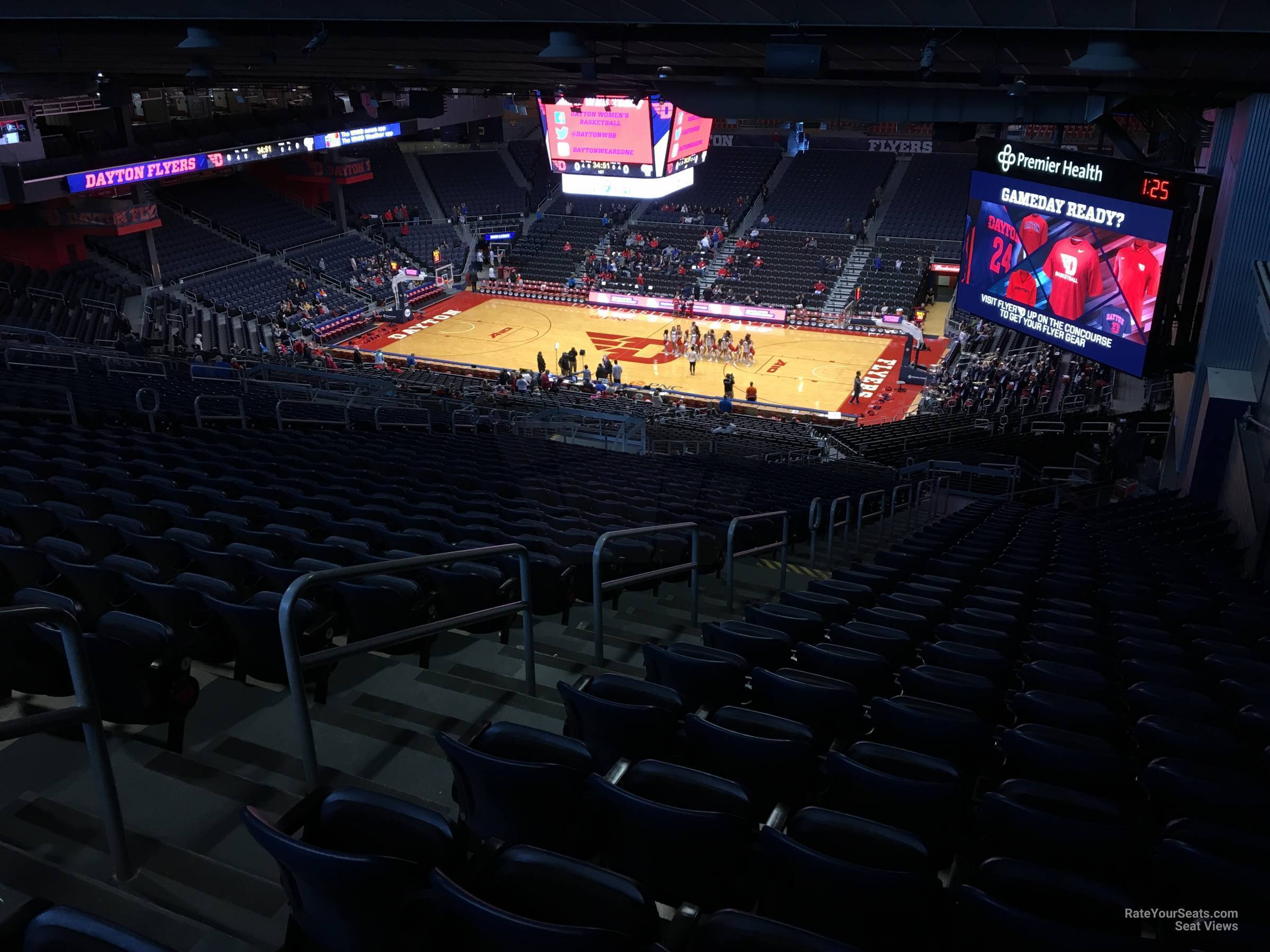 section 408, row m seat view  - university of dayton arena