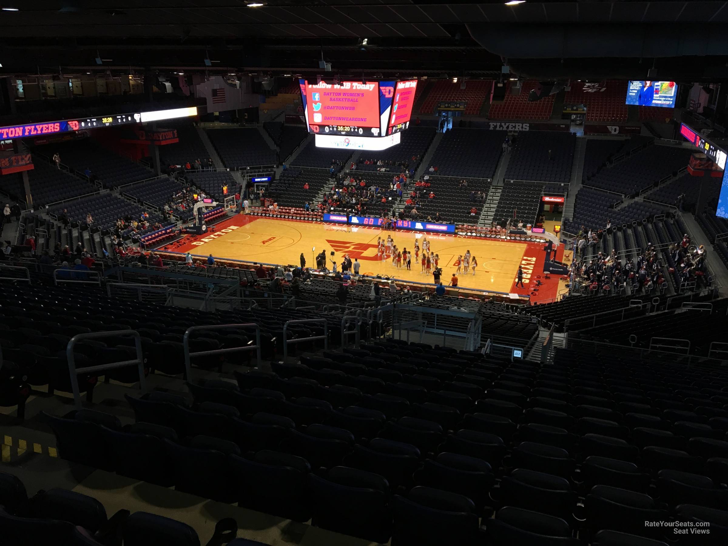 section 409, row d seat view  - university of dayton arena