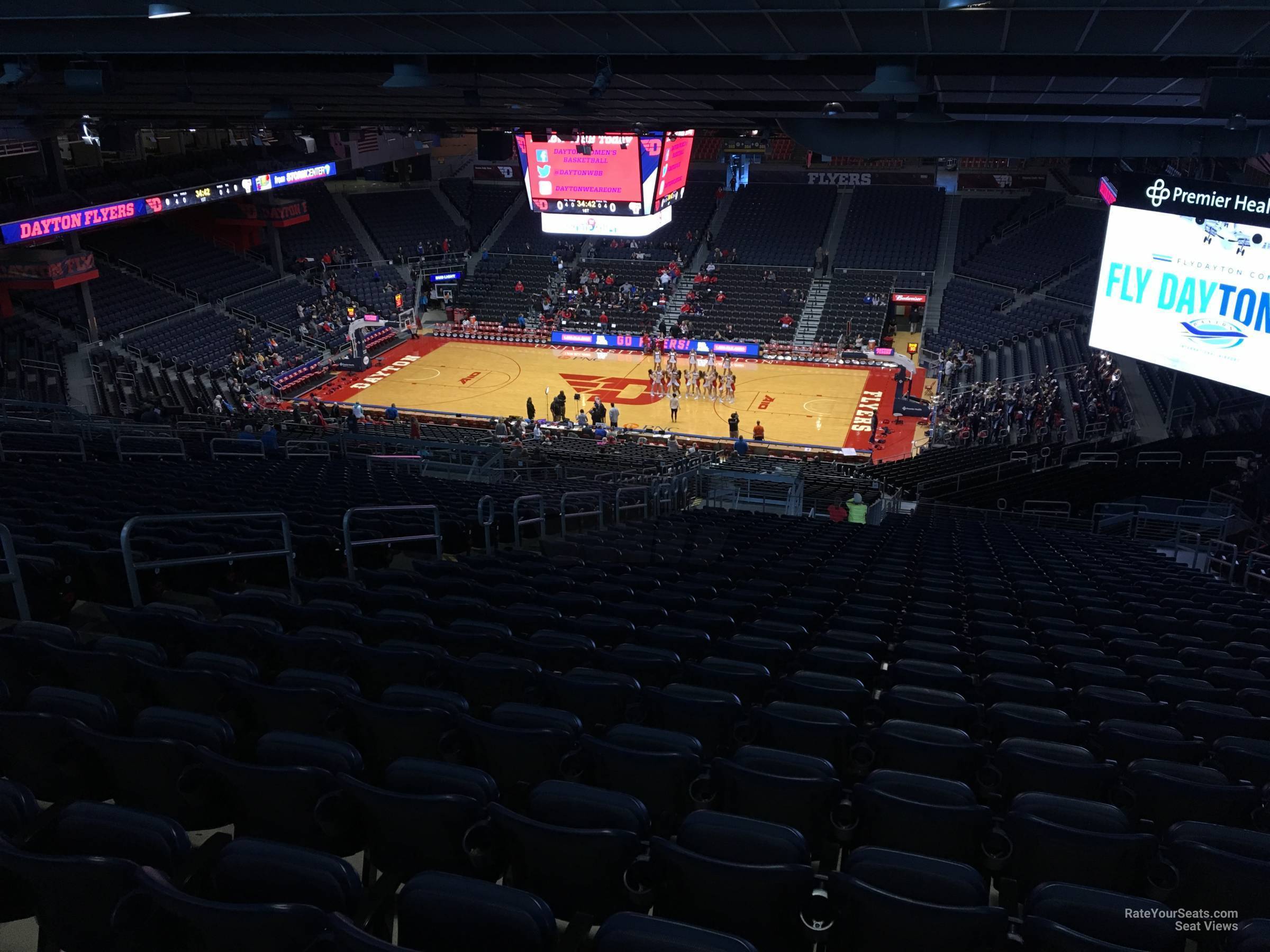 section 409, row m seat view  - university of dayton arena