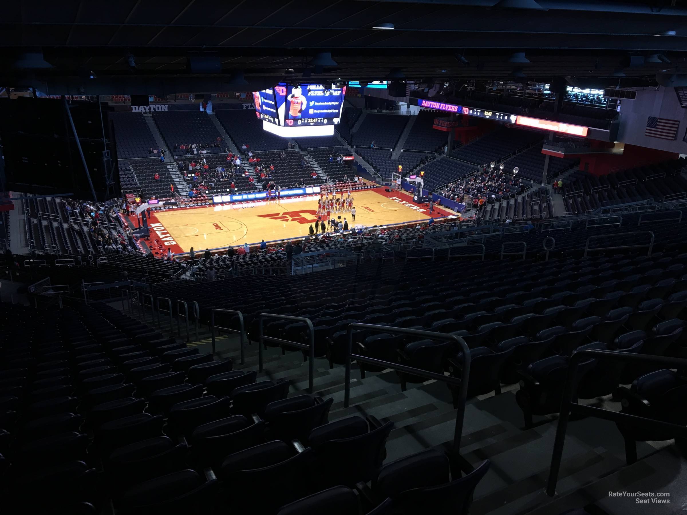 section 414, row m seat view  - university of dayton arena