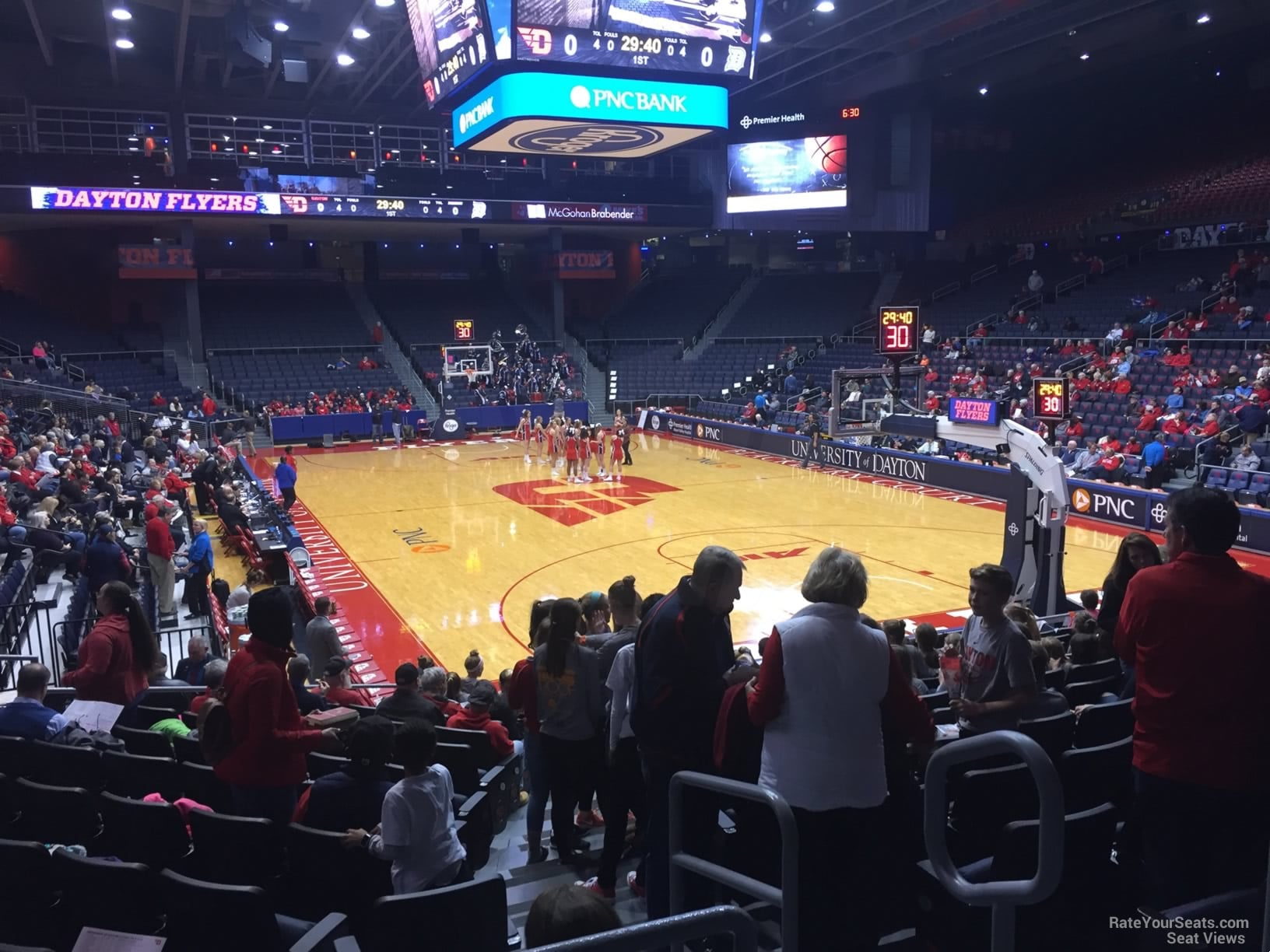section 203, row b seat view  - university of dayton arena