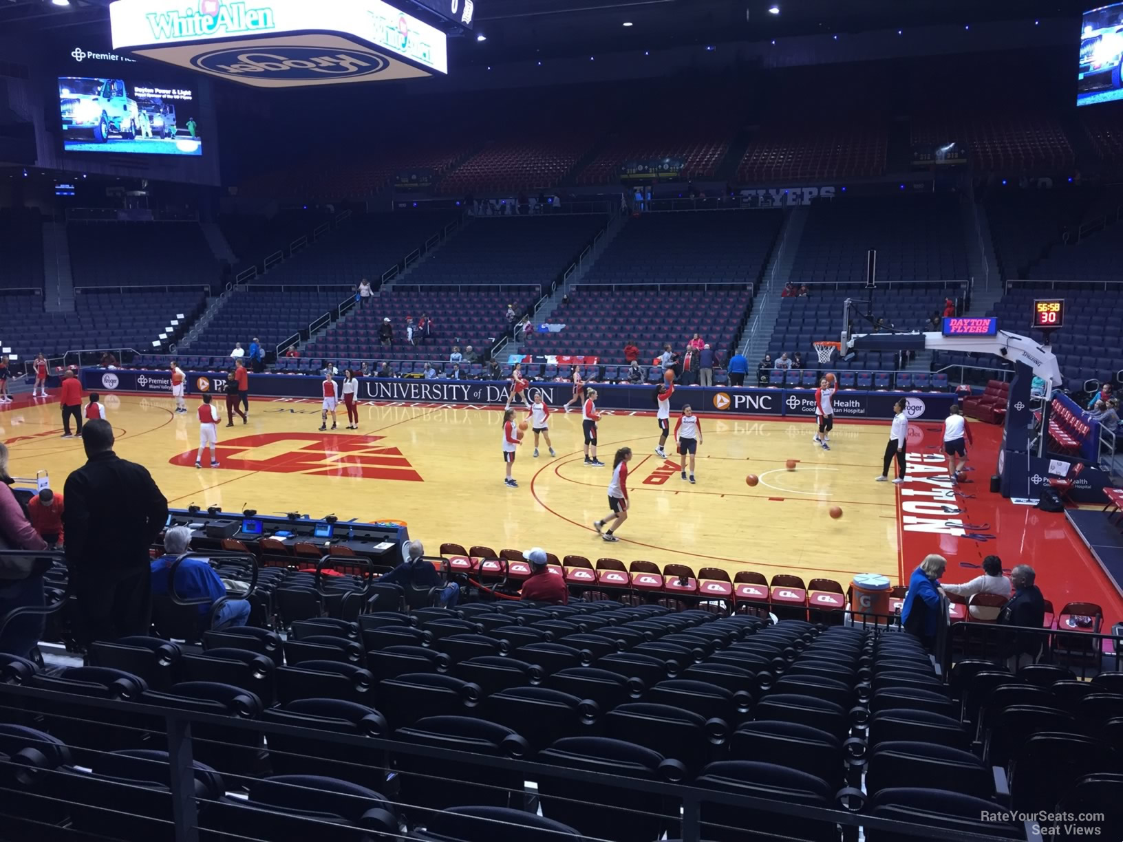 section 205, row b seat view  - university of dayton arena