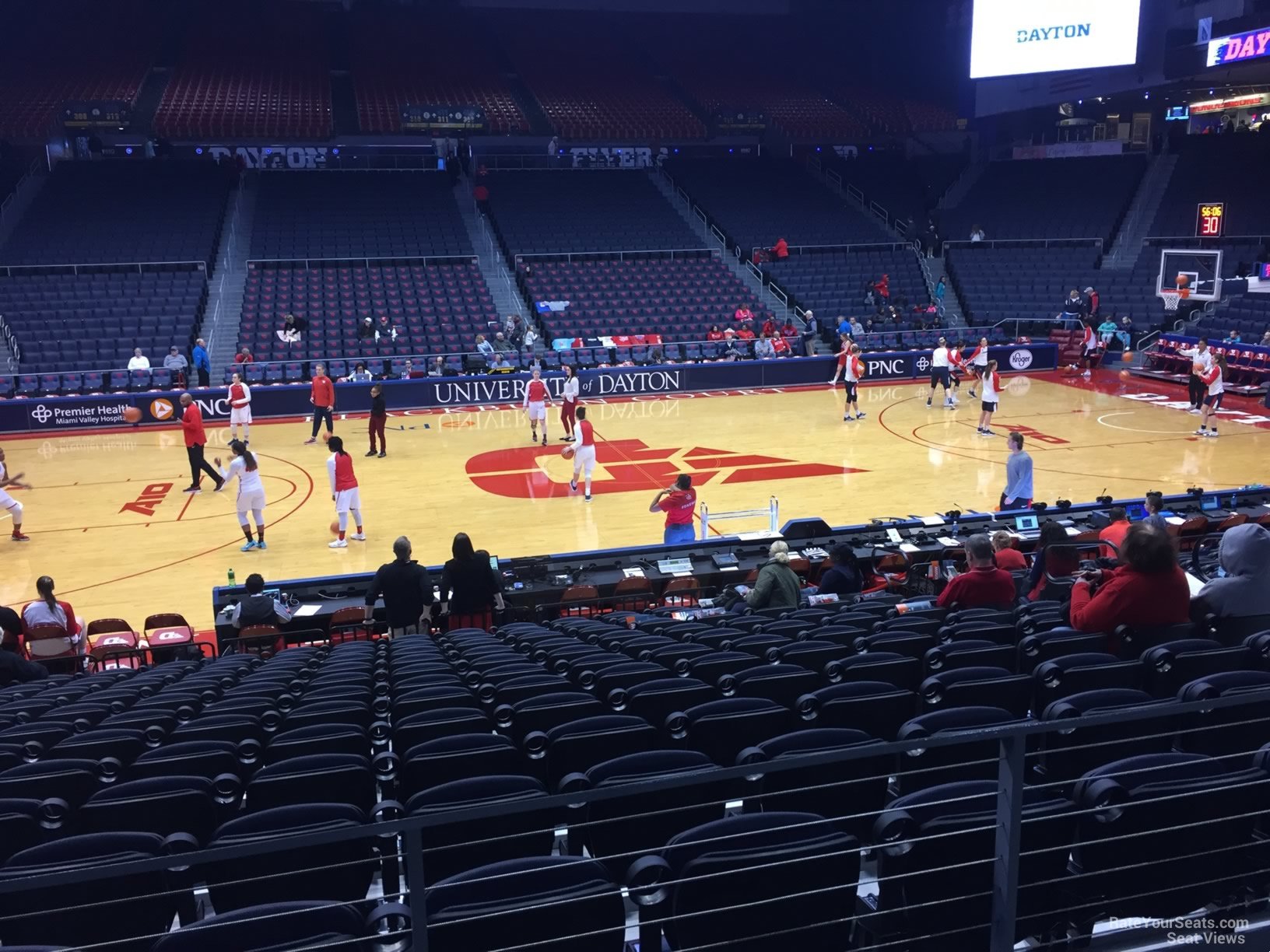 section 207, row b seat view  - university of dayton arena