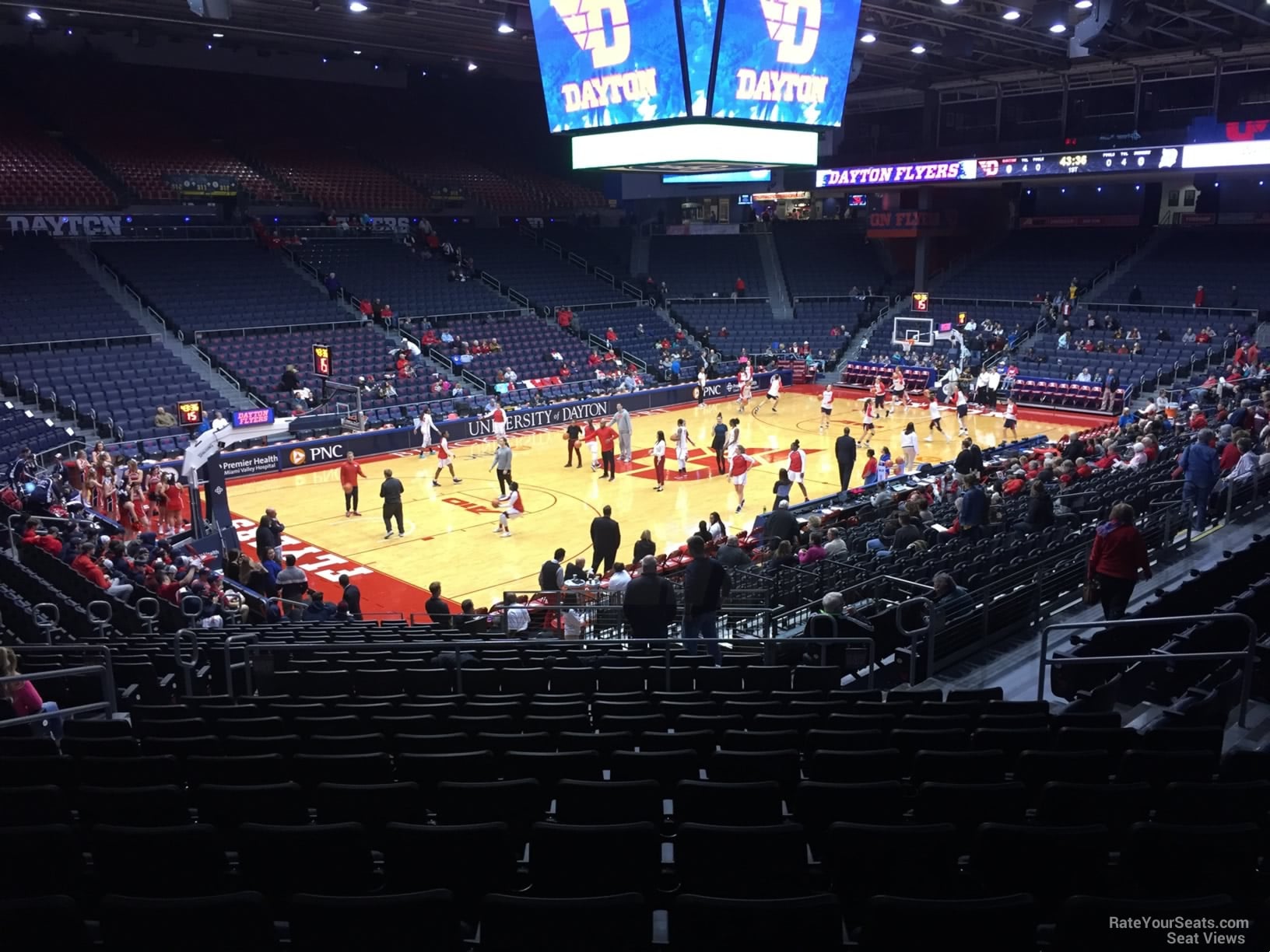 section 210, row l seat view  - university of dayton arena