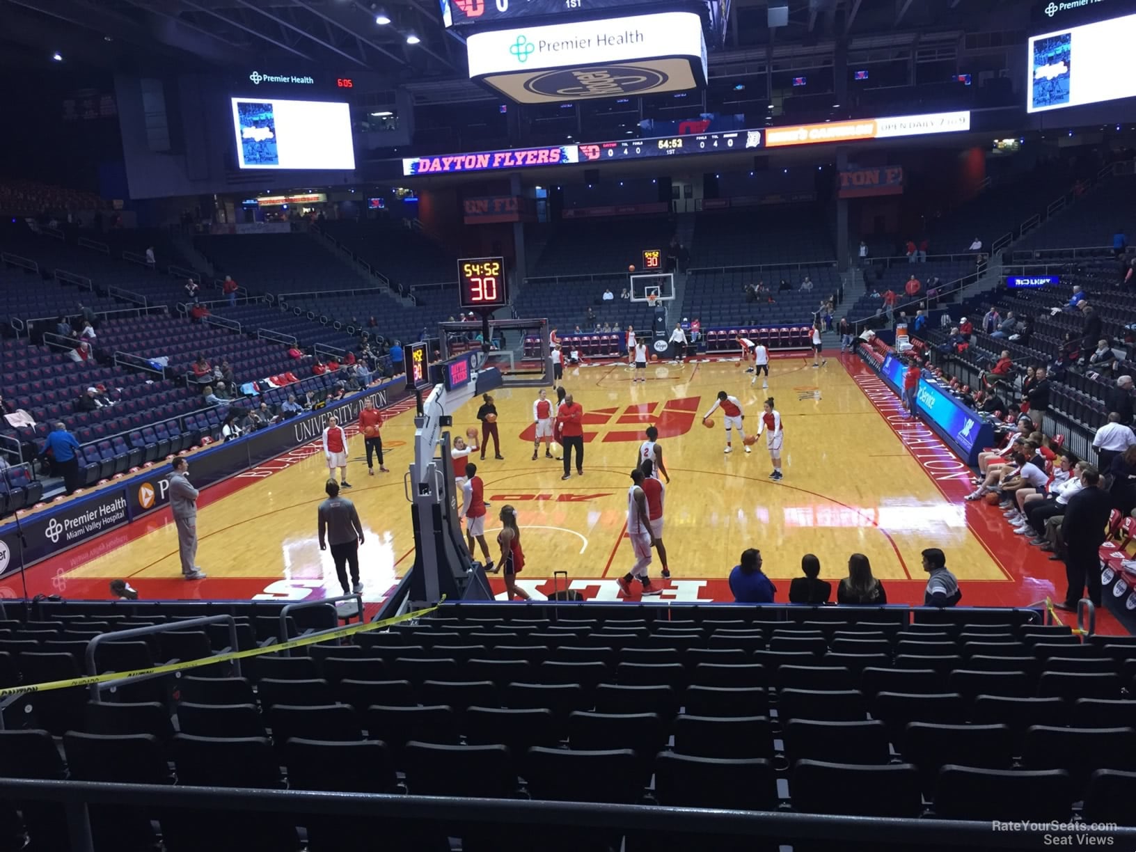 section 212, row b seat view  - university of dayton arena