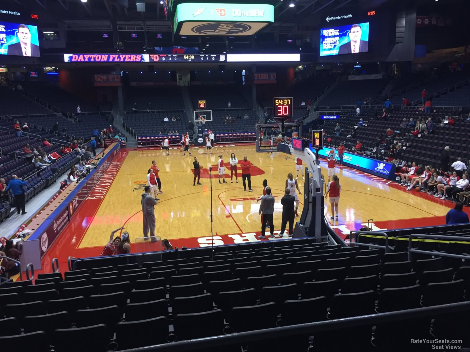 section 213, row b seat view  - university of dayton arena