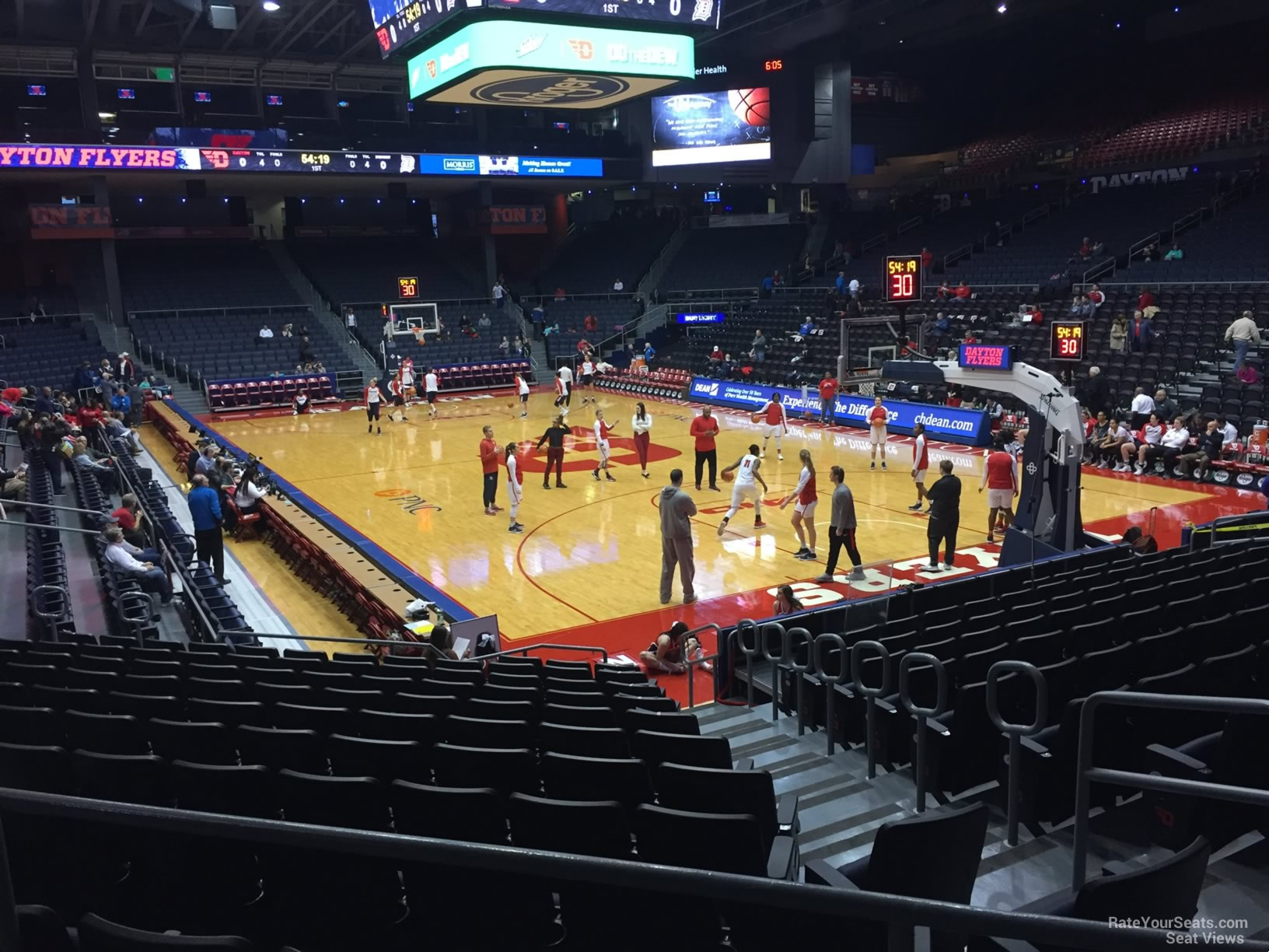 section 214, row b seat view  - university of dayton arena