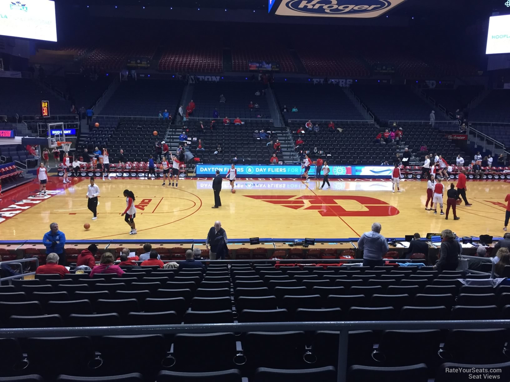 section 219, row b seat view  - university of dayton arena