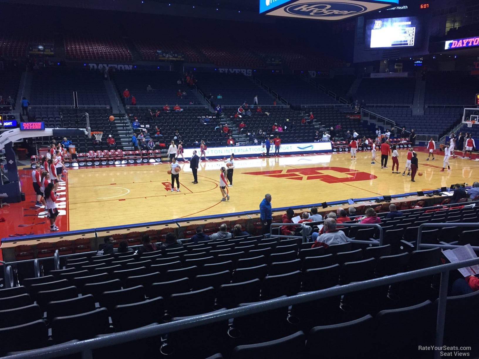 section 220, row b seat view  - university of dayton arena