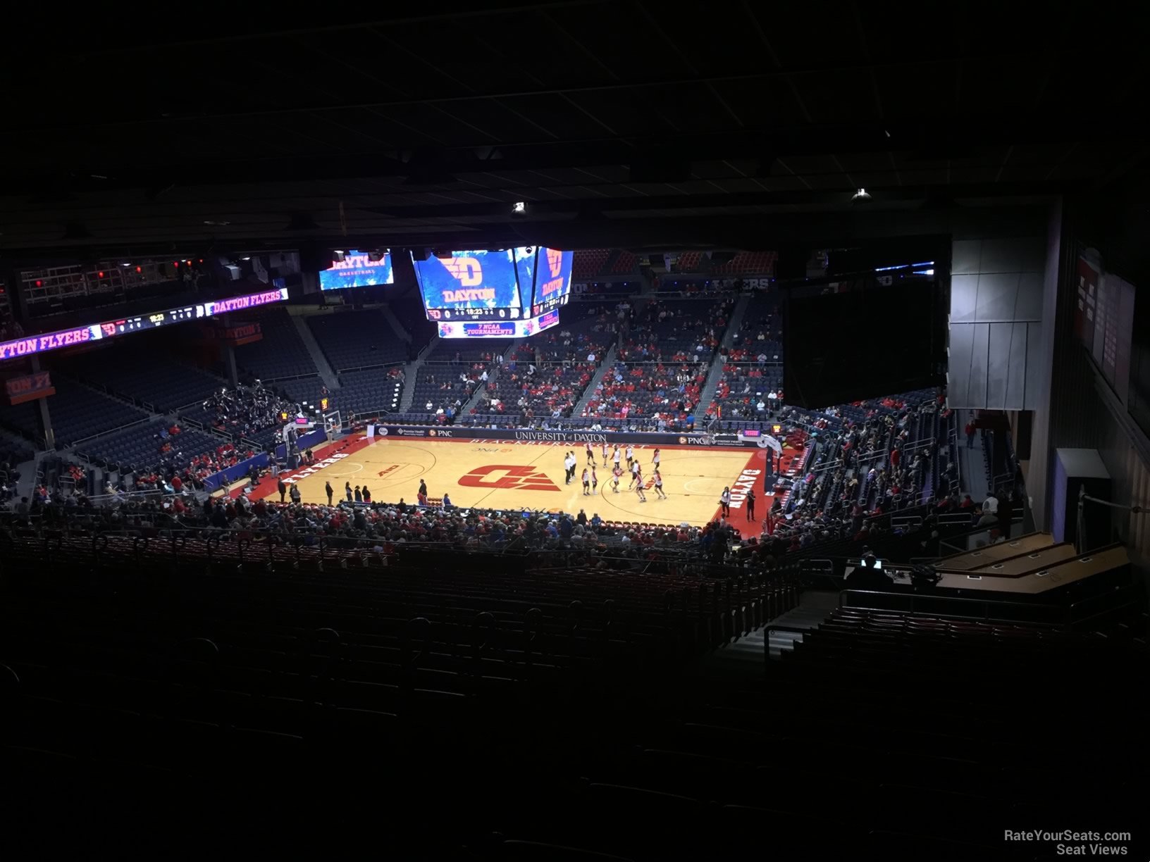 section 401, row j seat view  - university of dayton arena