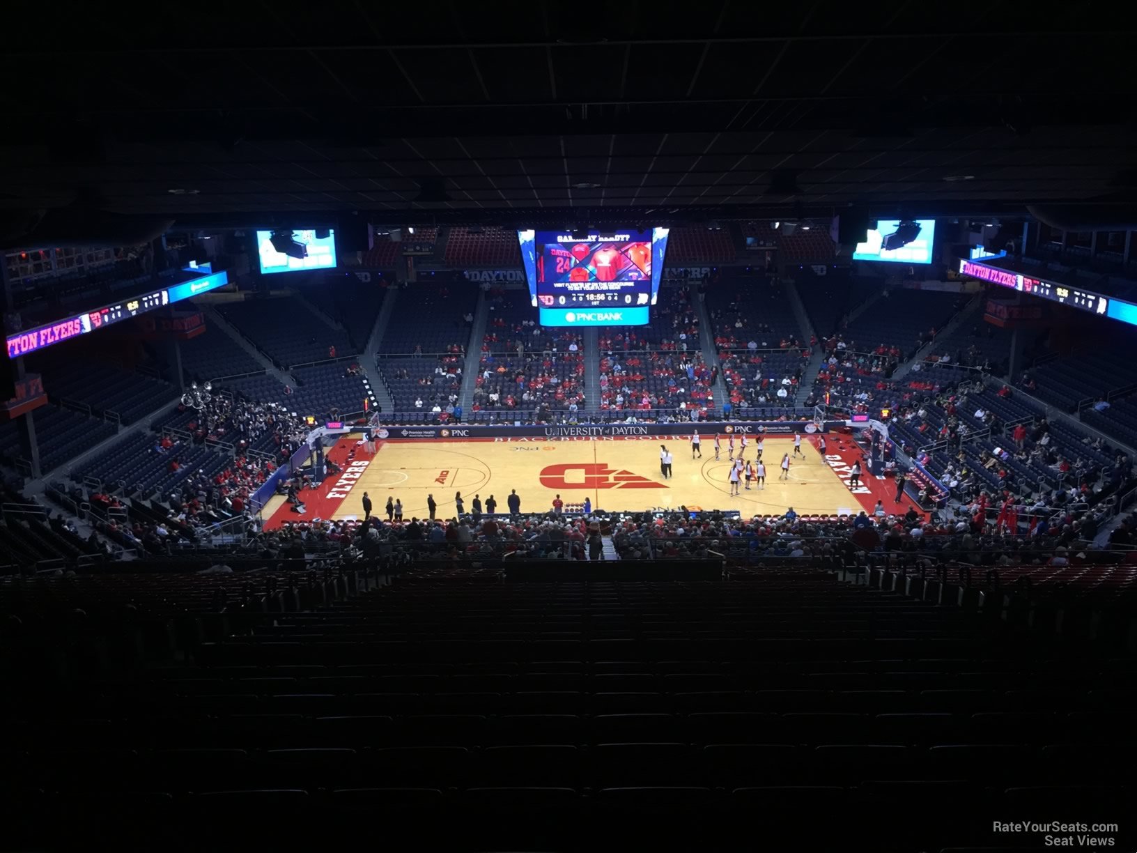 section 404, row j seat view  - university of dayton arena