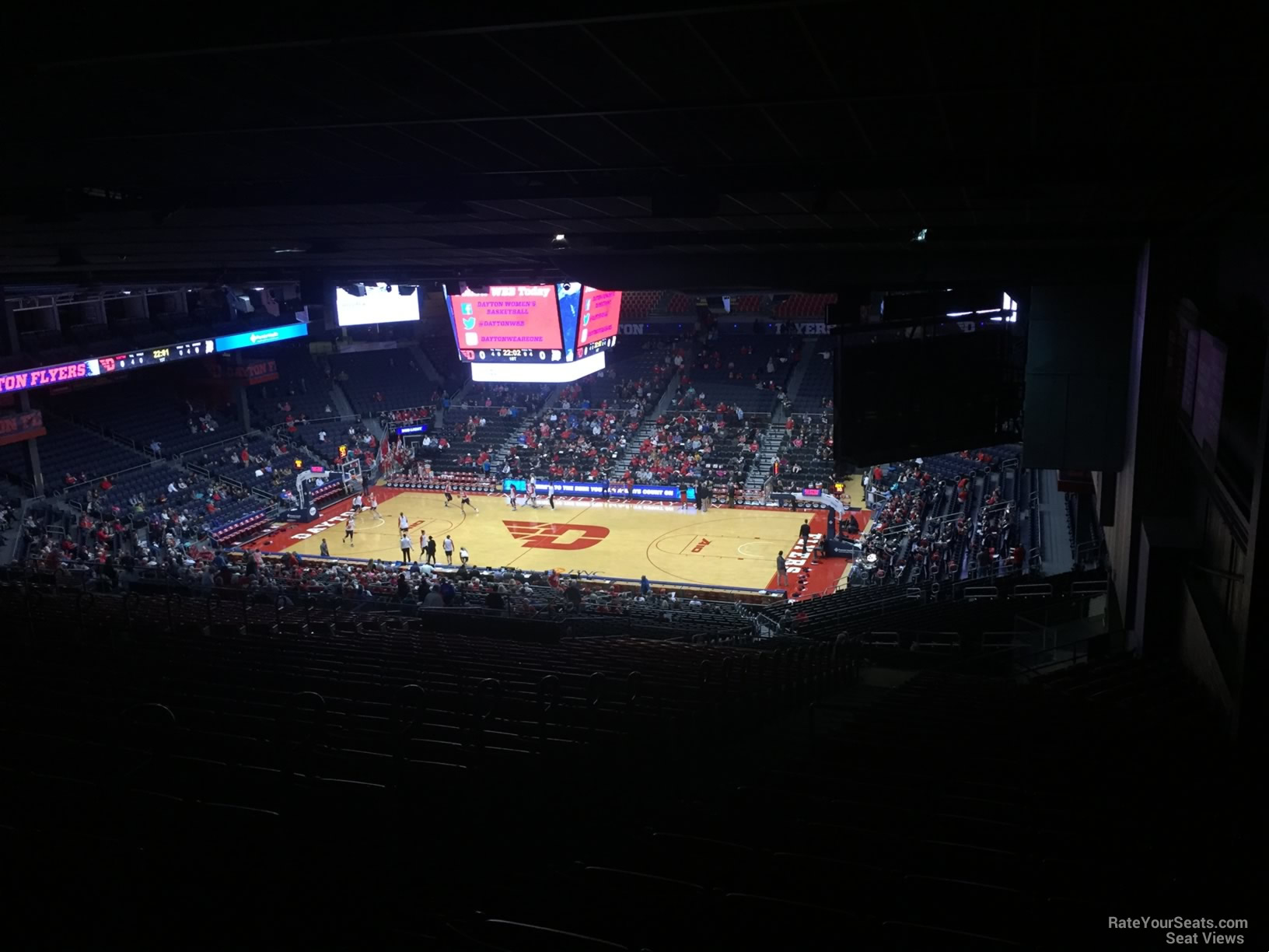 section 408, row j seat view  - university of dayton arena