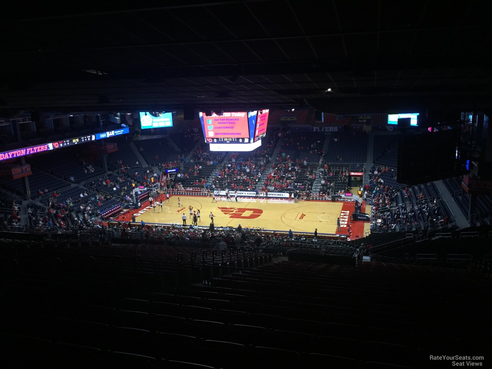 section 409, row j seat view  - university of dayton arena