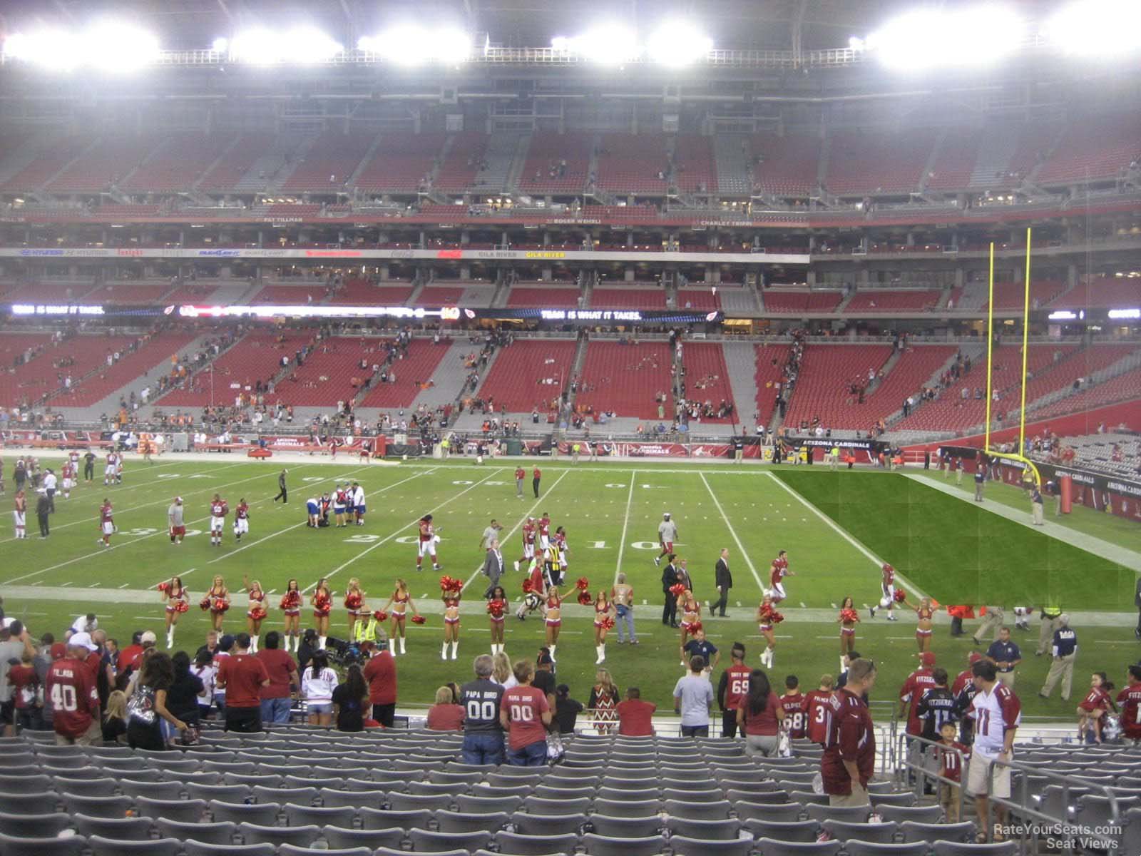 section 105, row 20 seat view  for football - state farm stadium