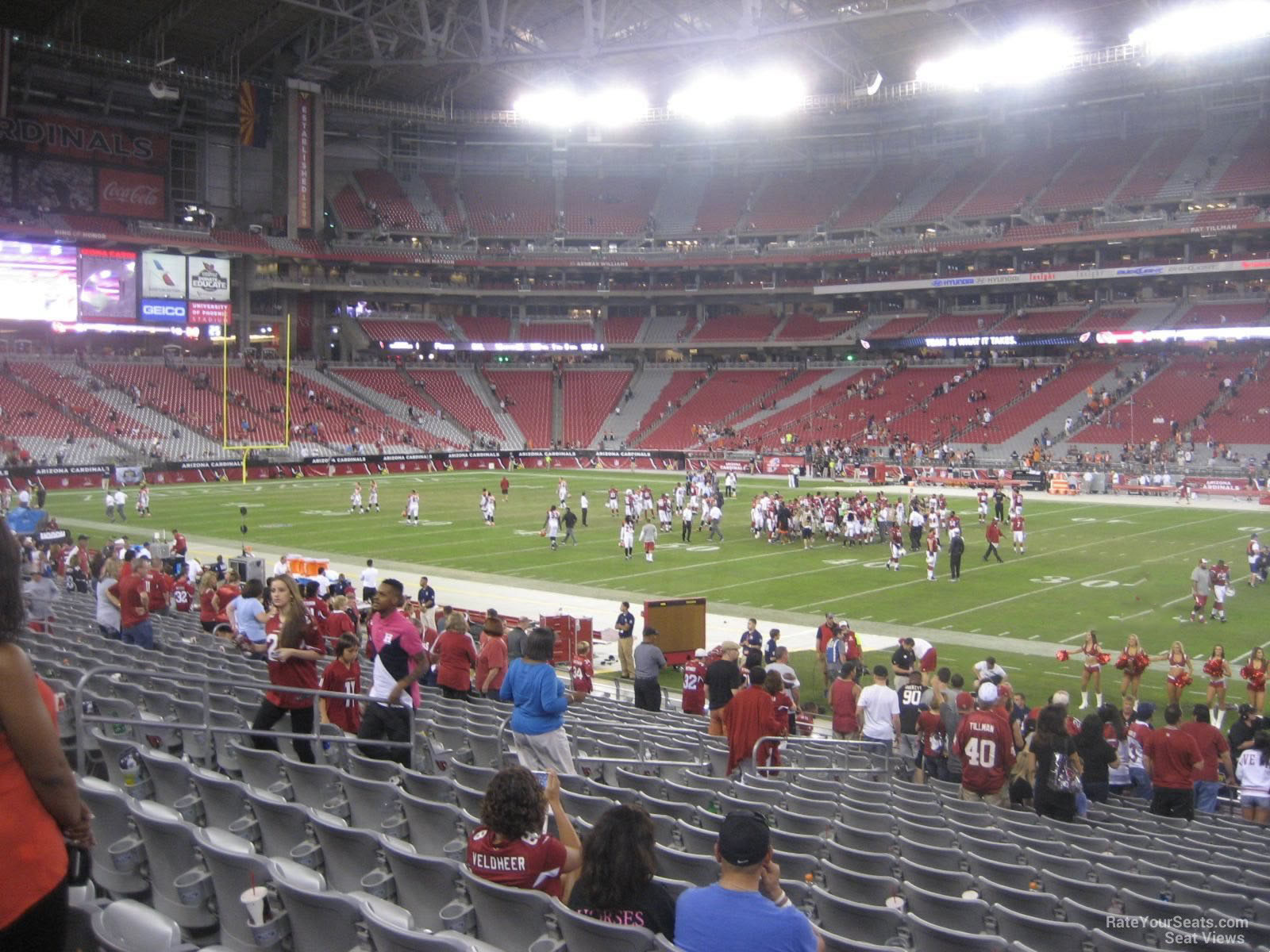 state farm stadium section 105 arizona cardinals arizona cardinals stadium seating chart rows