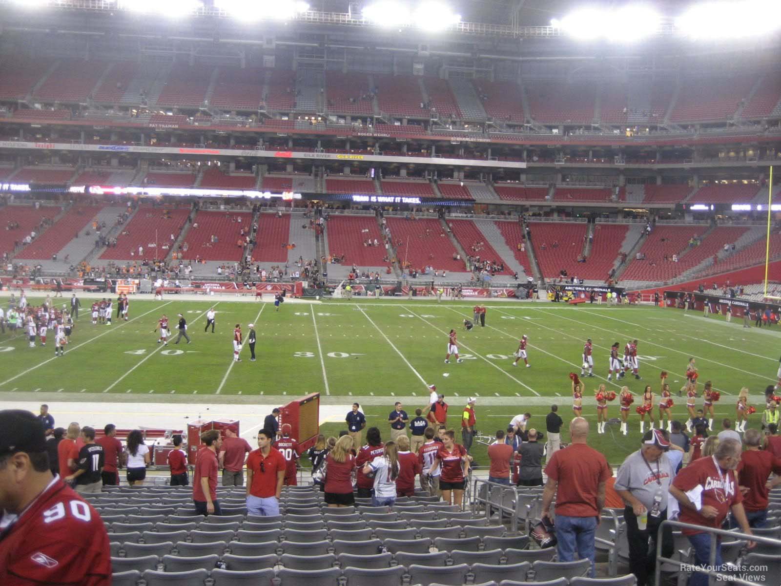 section 107, row 20 seat view  for football - state farm stadium