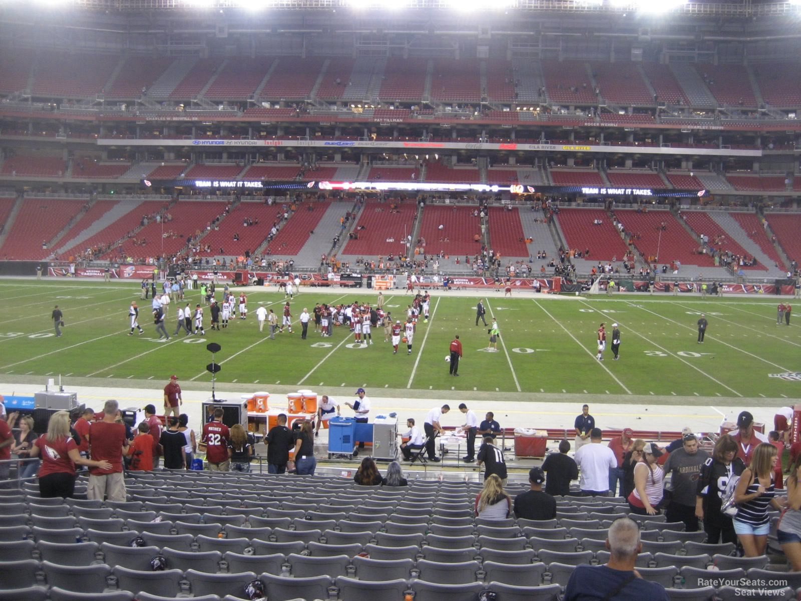 section 108, row 20 seat view  for football - state farm stadium