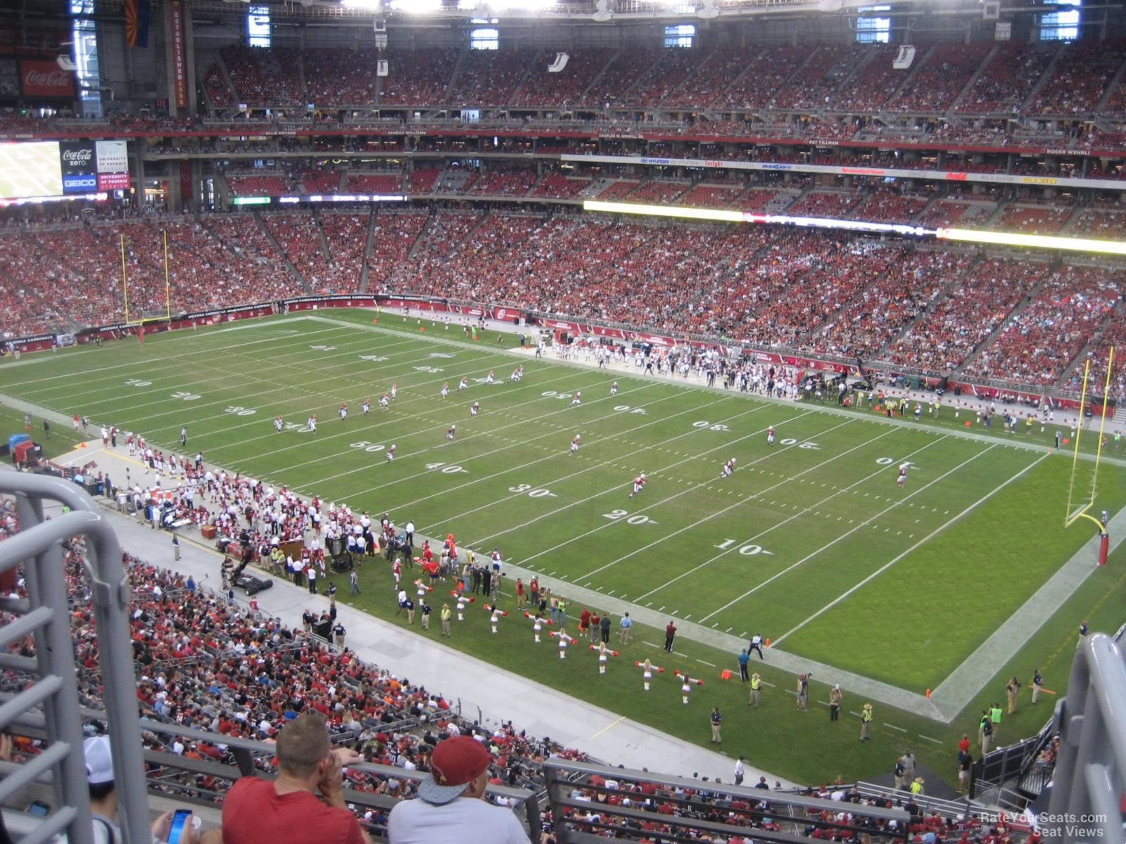 section 405, row e seat view  for football - state farm stadium
