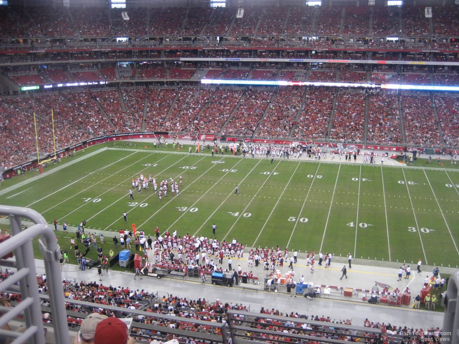 section 411, row e seat view  for football - state farm stadium