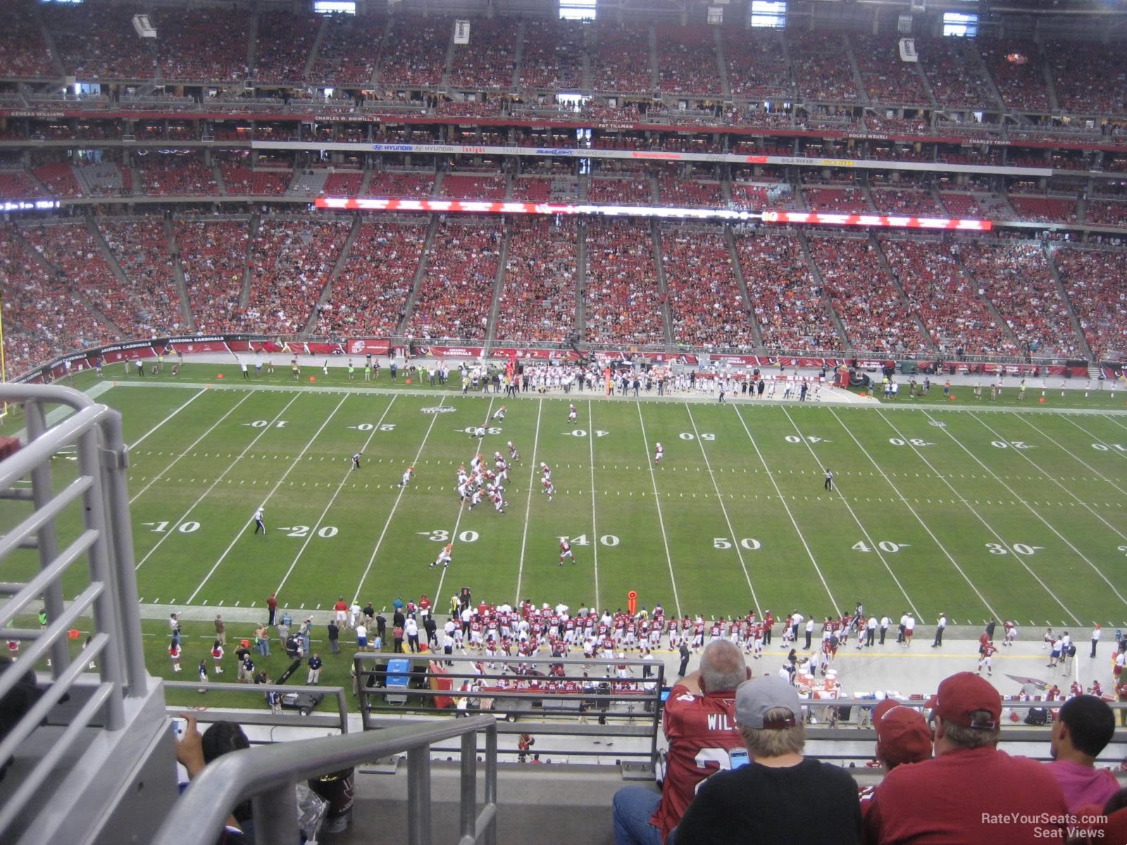 section 413, row e seat view  for football - state farm stadium