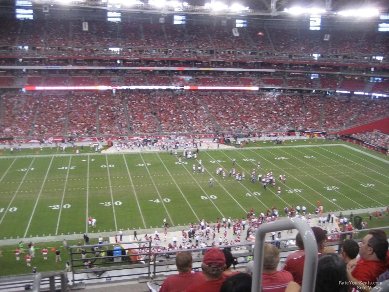 section 414, row e seat view  for football - state farm stadium