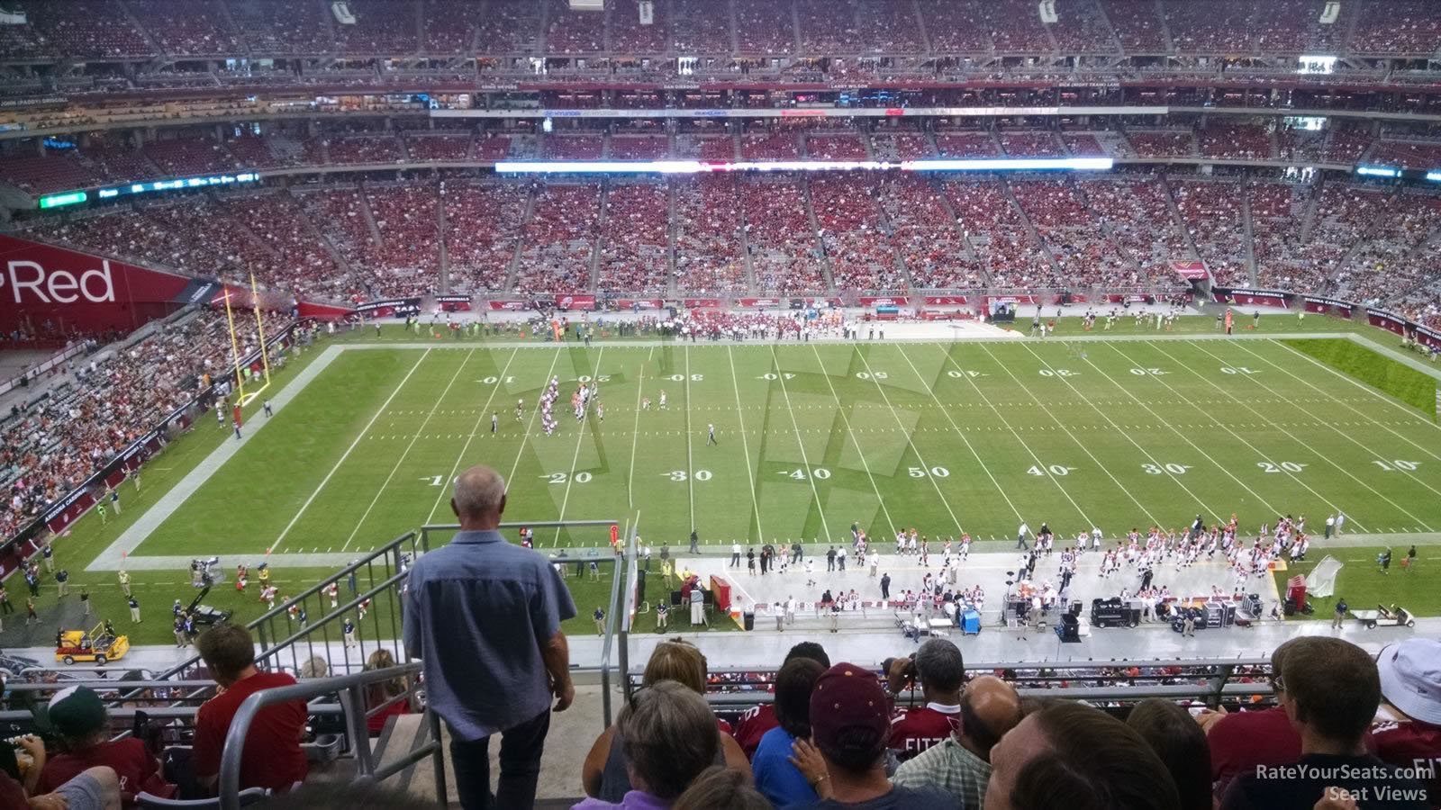 section 445, row 5 seat view  for football - state farm stadium