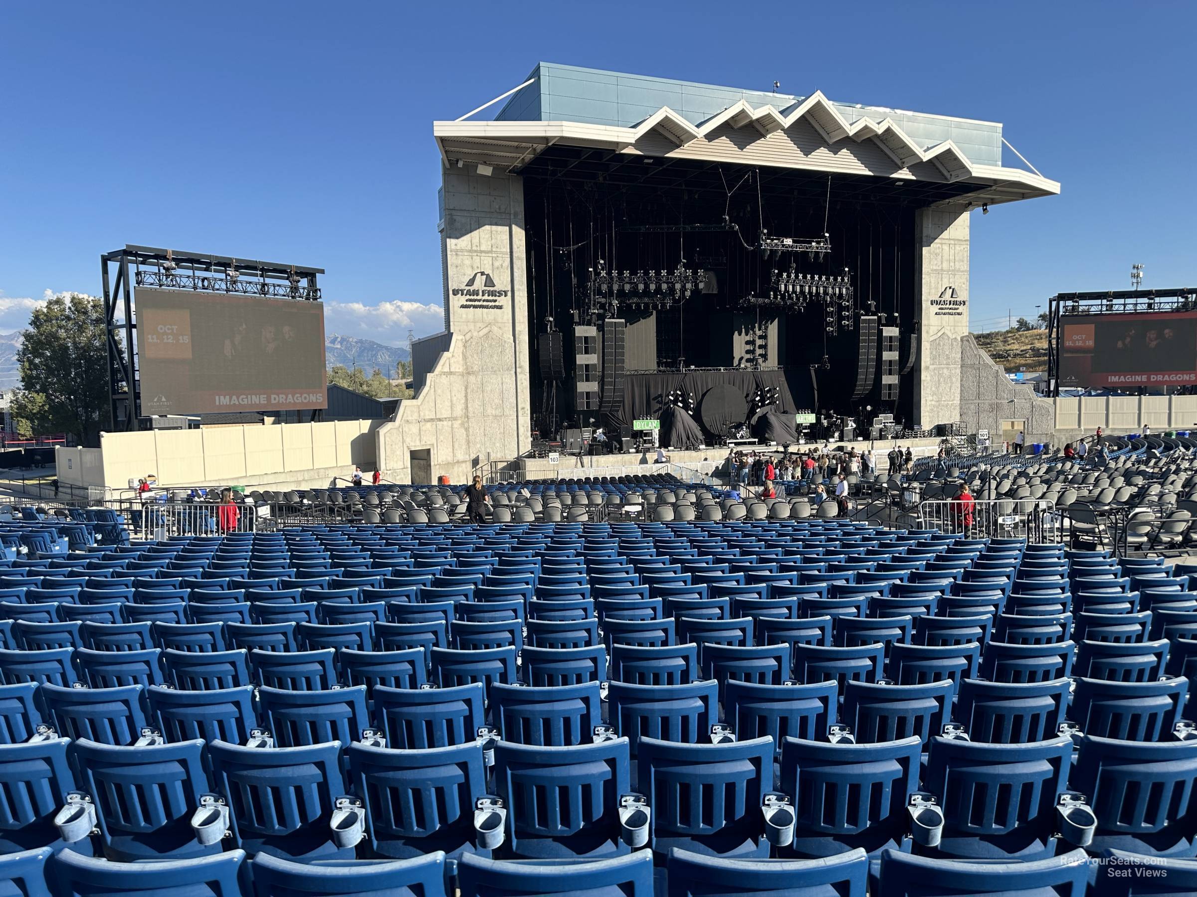 section 305, row u seat view  - utah first credit union amphitheatre