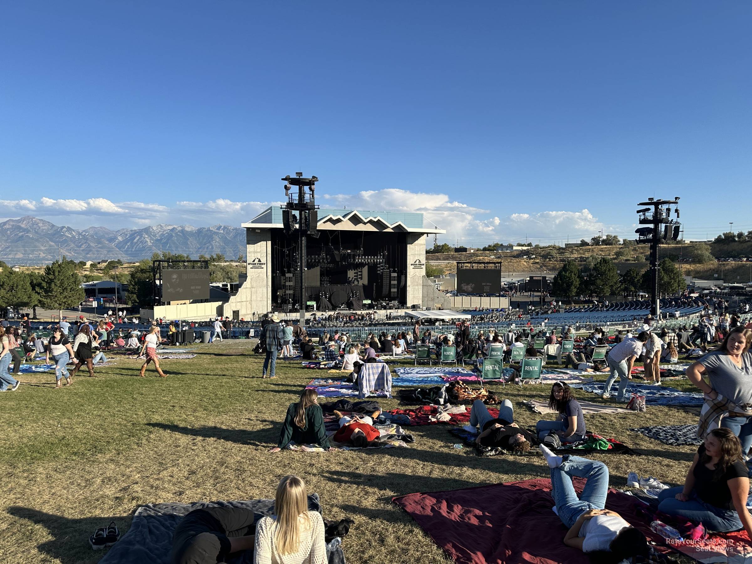 lawn seat view  - utah first credit union amphitheatre
