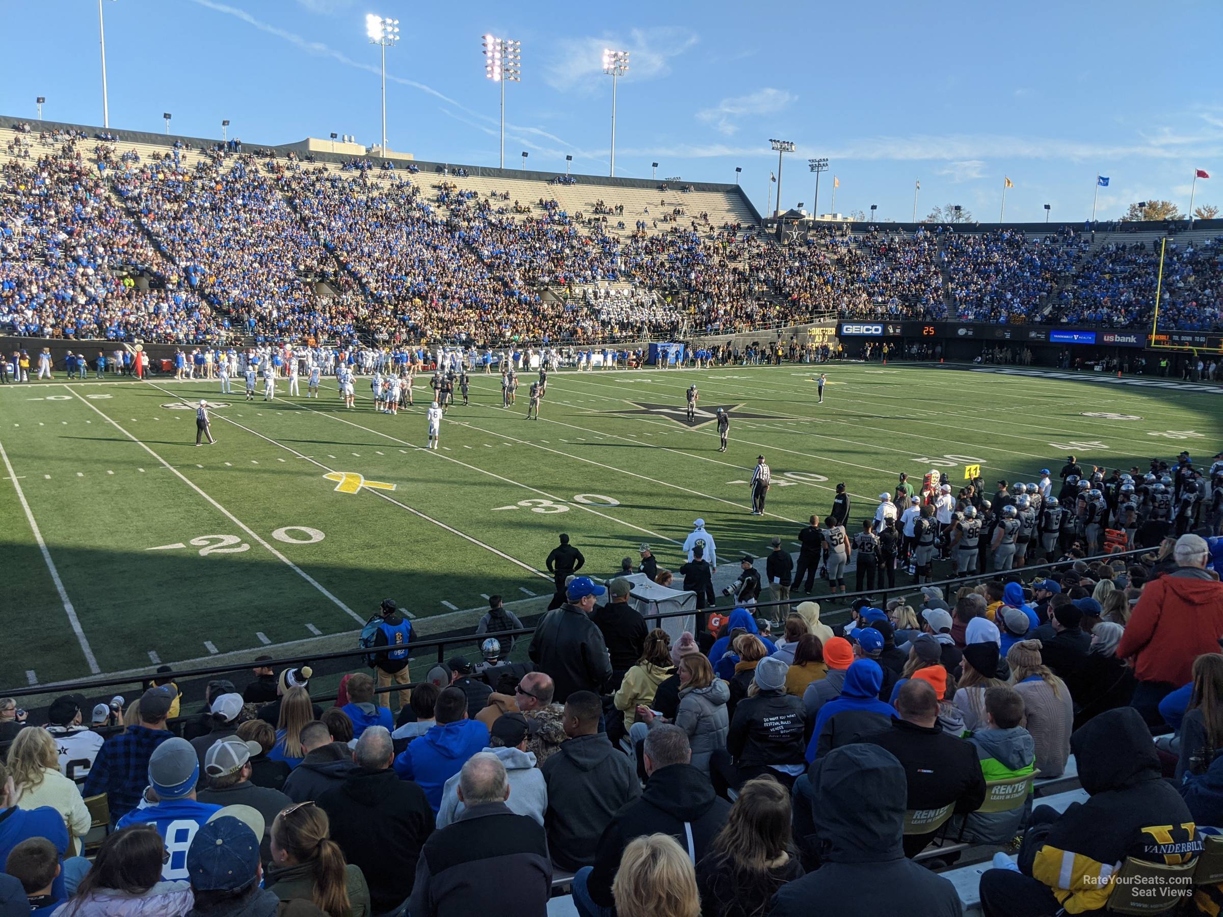 section b, row 14 seat view  - vanderbilt stadium