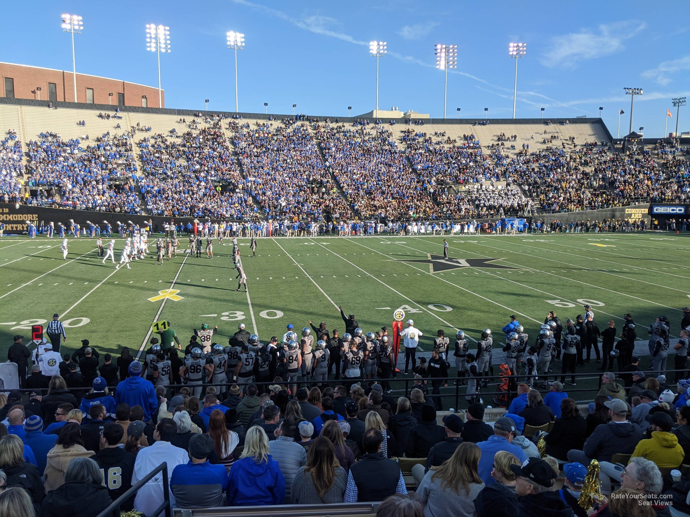 section c, row 17 seat view  - vanderbilt stadium