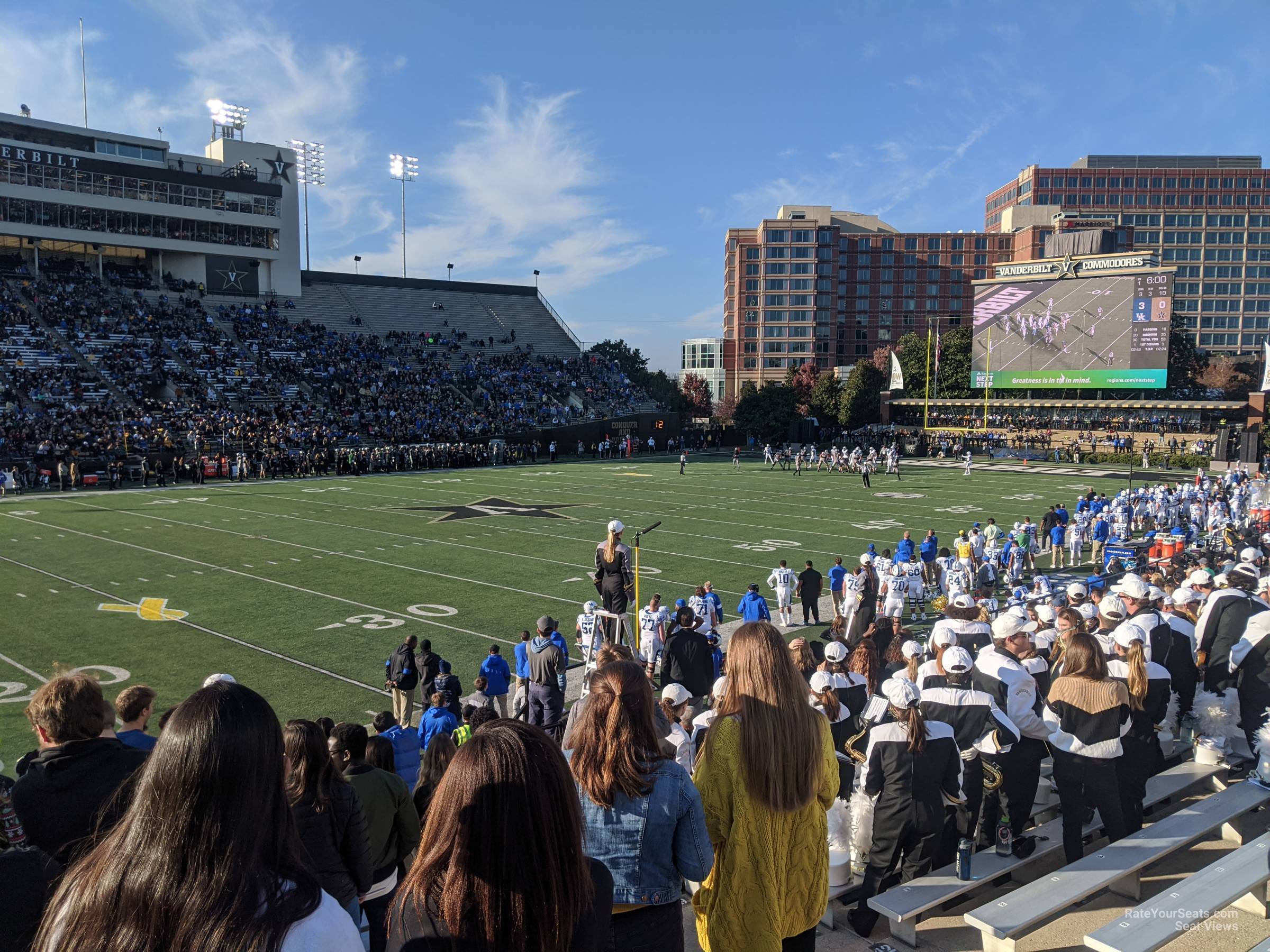 section q, row 15 seat view  - vanderbilt stadium