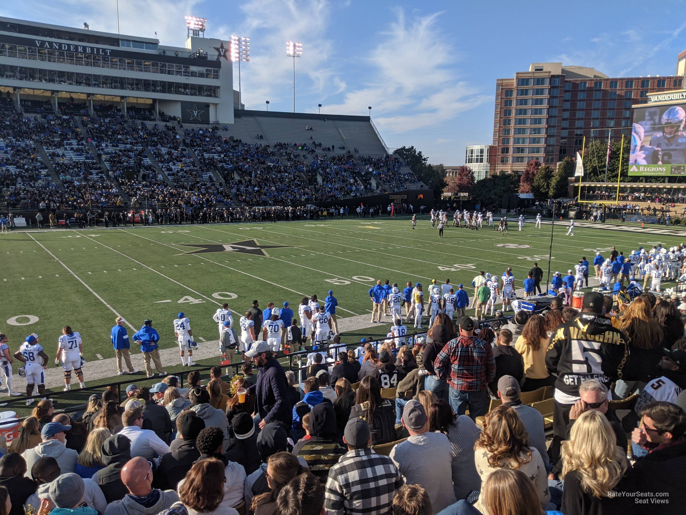 section r, row 18 seat view  - vanderbilt stadium