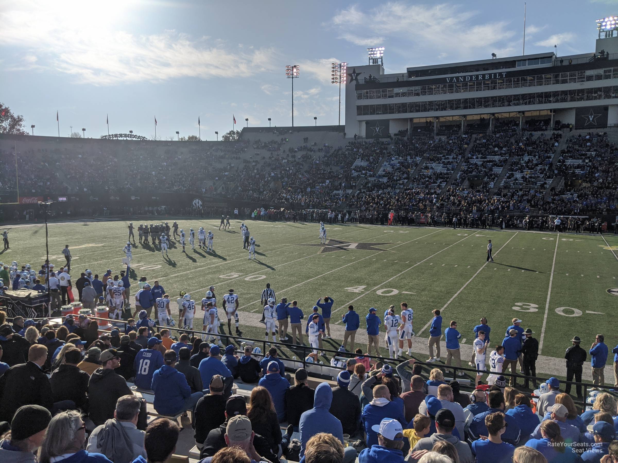 section t, row 18 seat view  - vanderbilt stadium