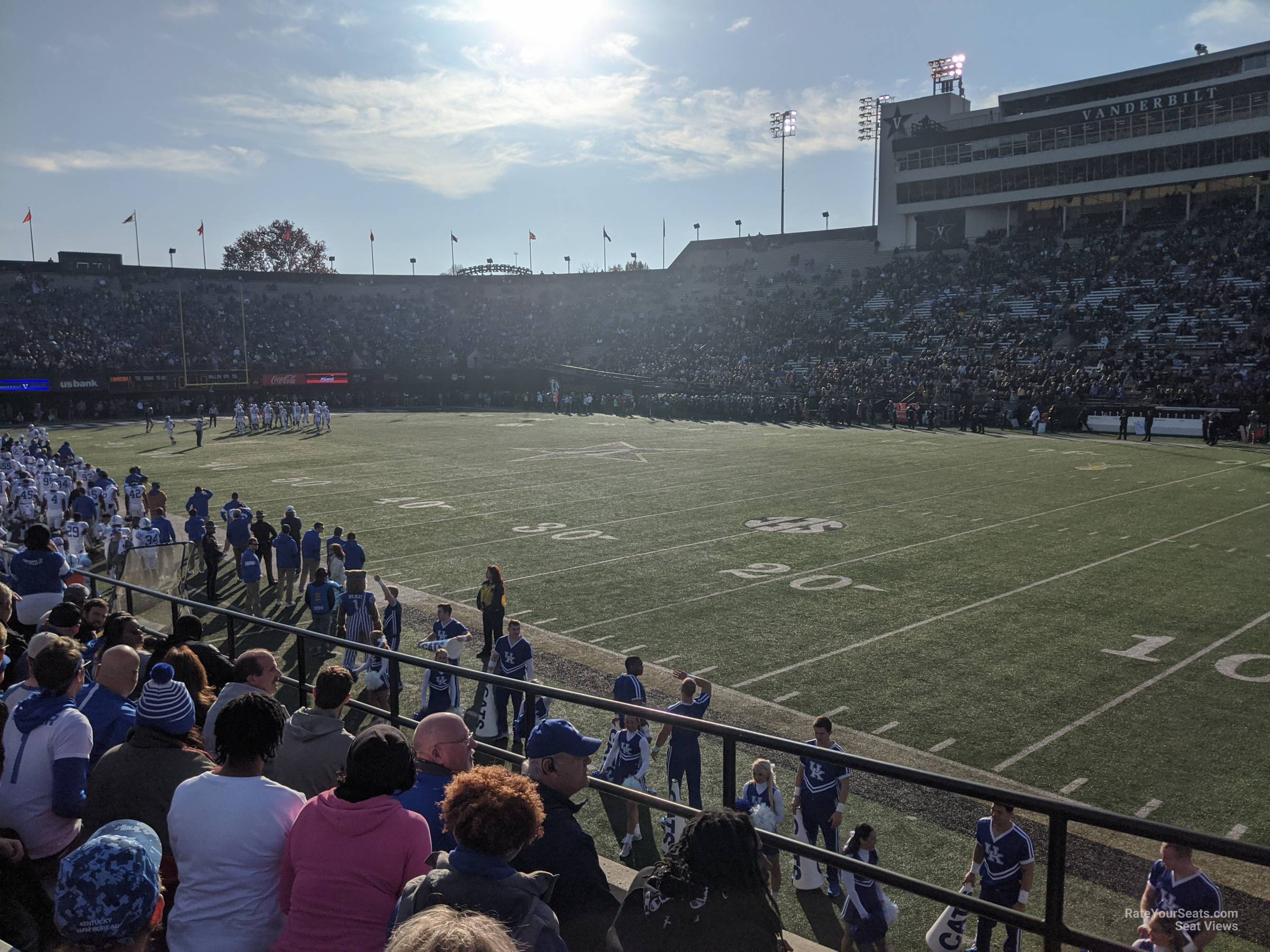 section v, row 18 seat view  - vanderbilt stadium