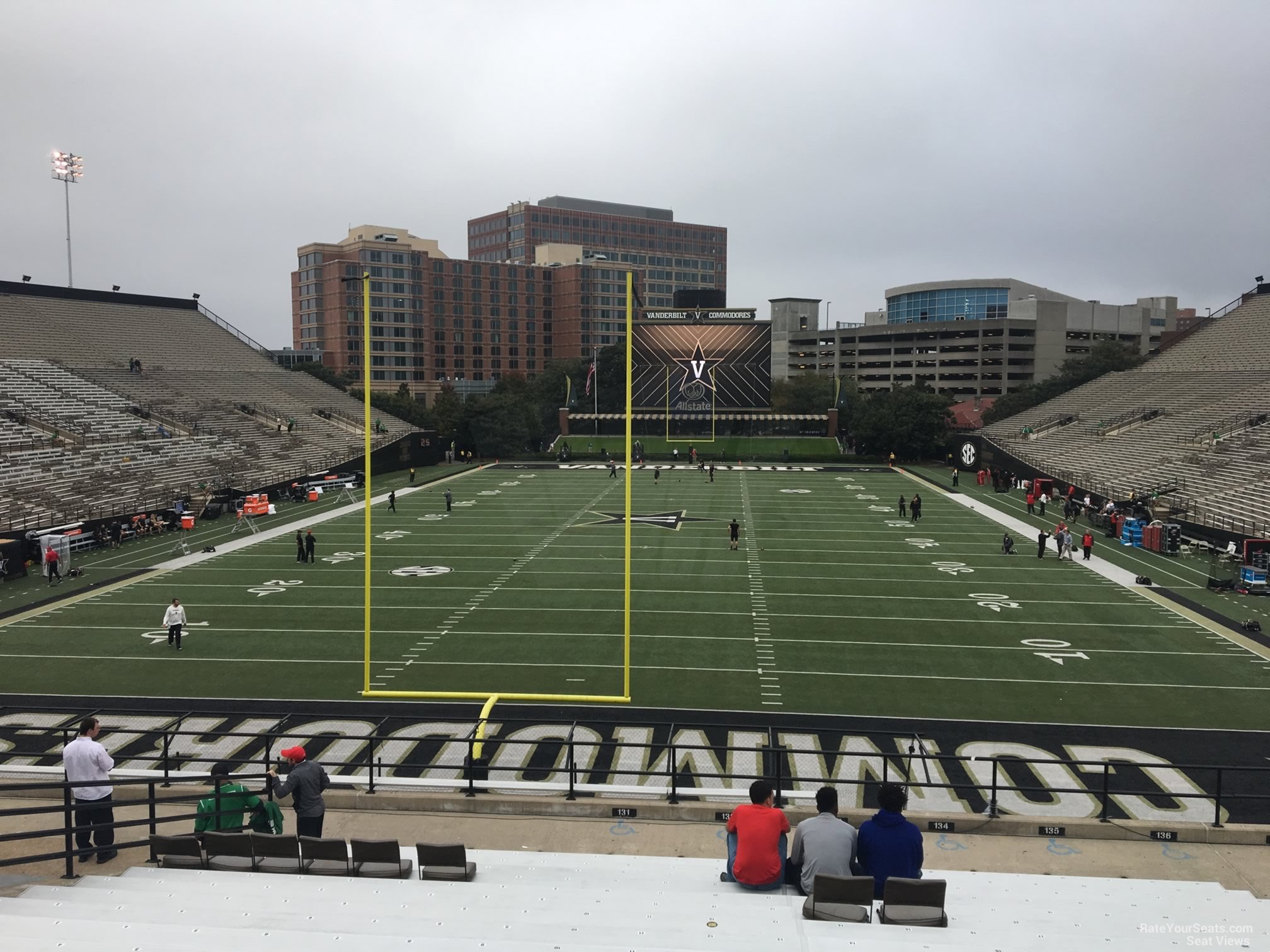 section l, row 20 seat view  - firstbank stadium