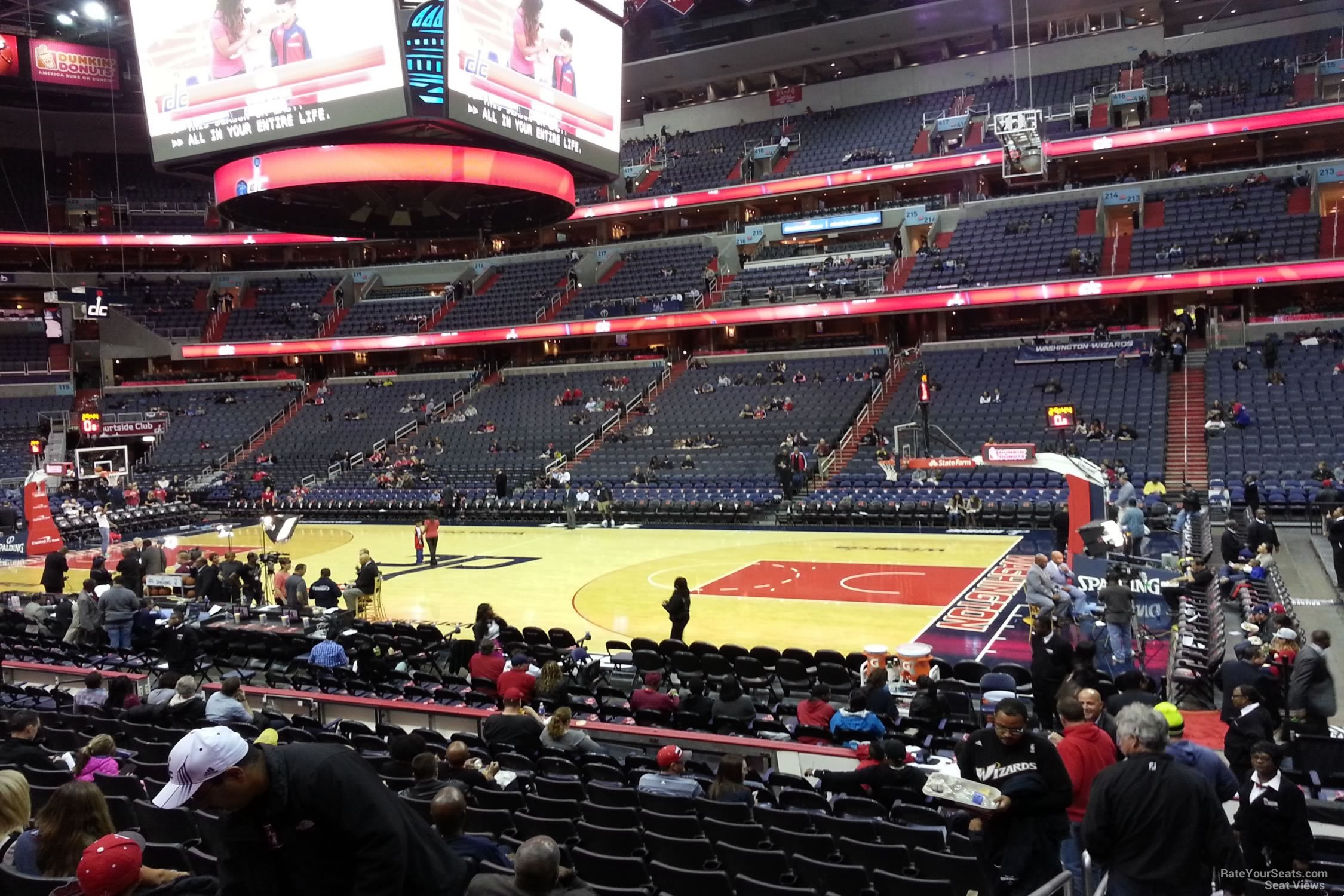 section 101, row n seat view  for basketball - capital one arena