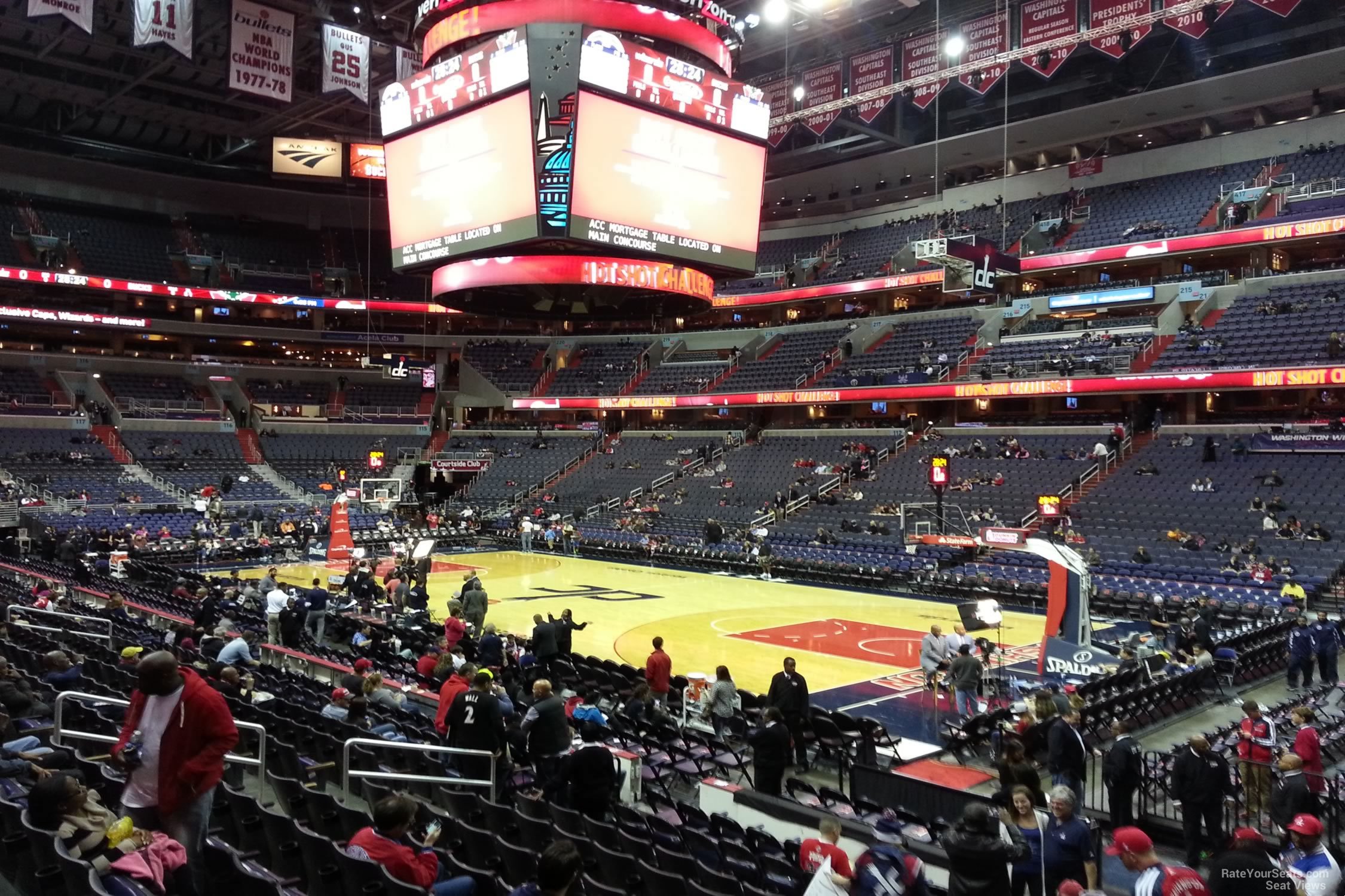 section 102, row n seat view  for basketball - capital one arena