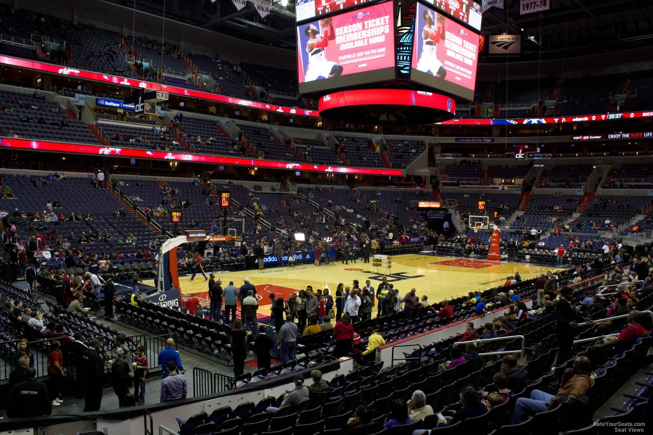 section 108, row n seat view  for basketball - capital one arena